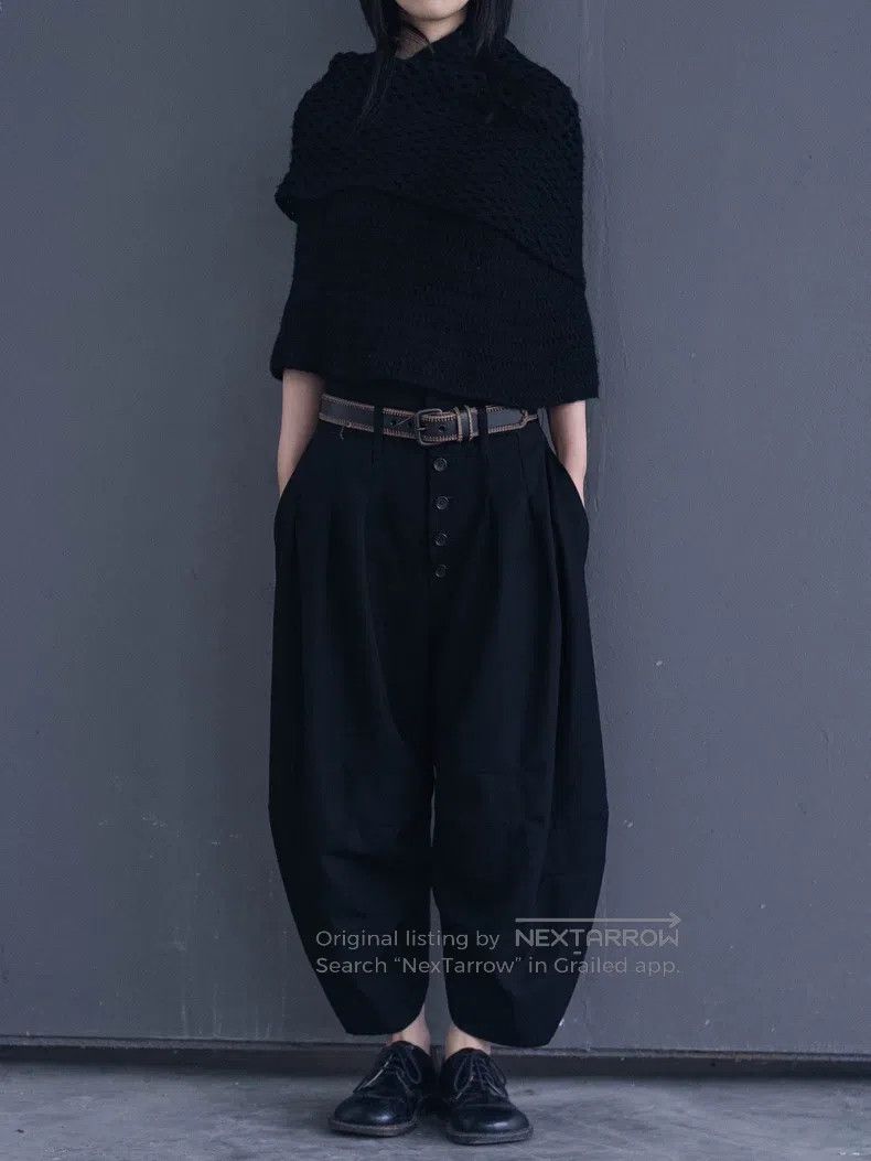Junya Watanabe Junya Watanabe Black double-layered knitted cape Size XS / US 0-2 / IT 36-38 - 2 Thumbnail