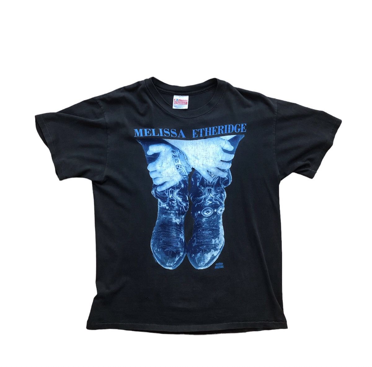 Japanese Brand Vintage 90s Melissa Etheridge Single Stitch Tee Size US L / EU 52-54 / 3 - 1 Thumbnail