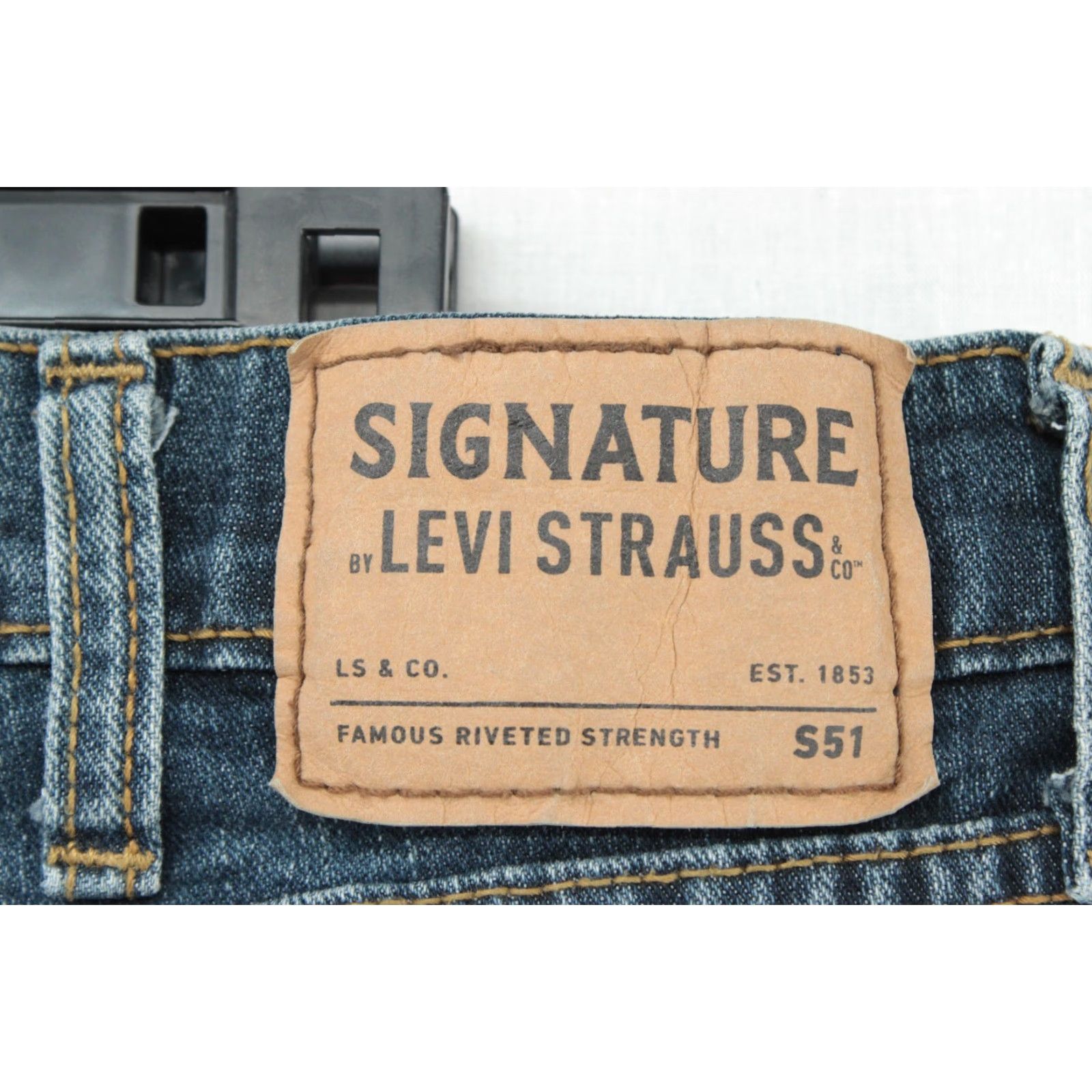 Levi's Levis Jeans Men's 40x31 Blue Signature S51 Straight Stretch Denim Work Wear Size US 40 / EU 56 - 6 Thumbnail