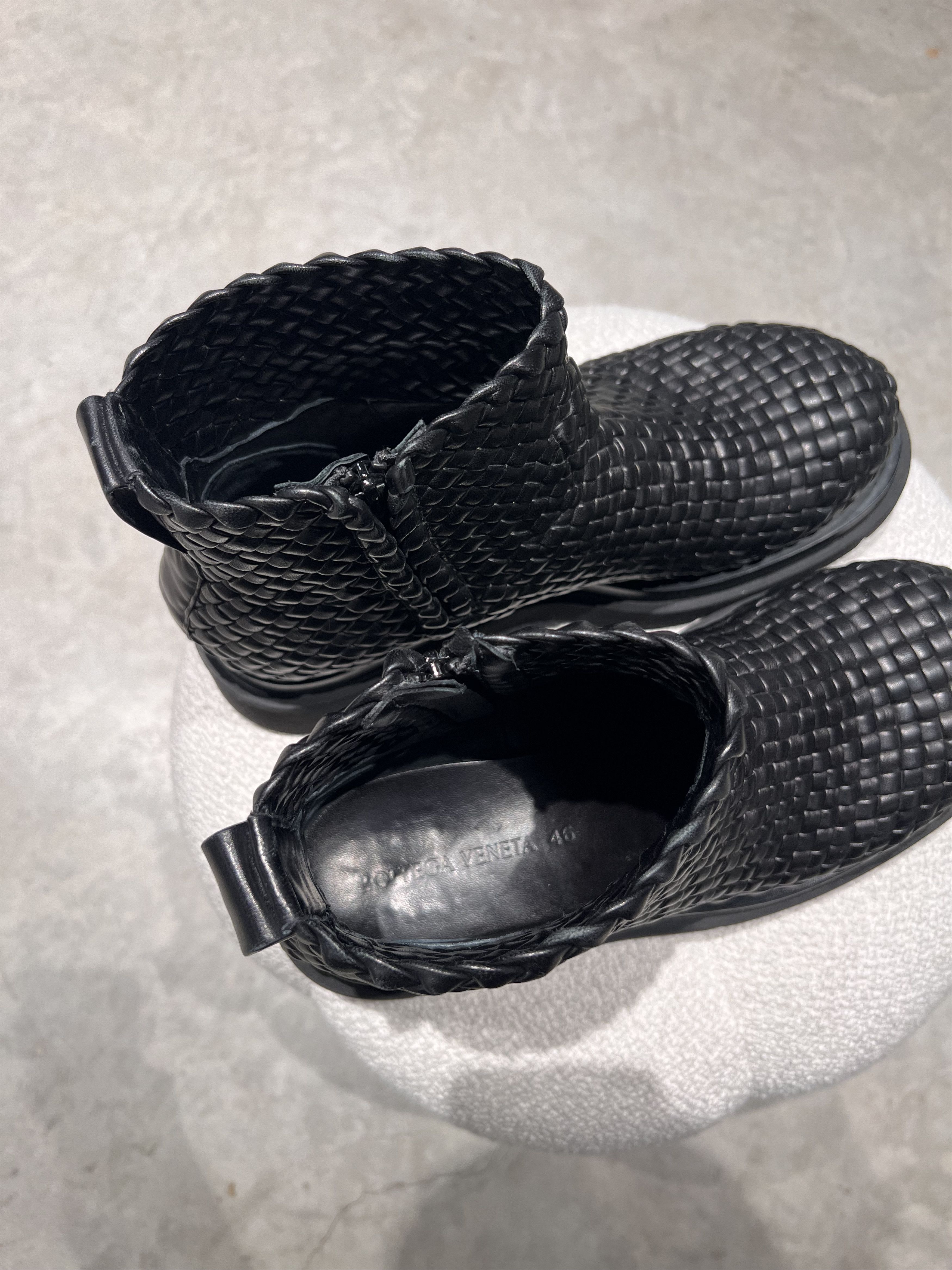Bottega Veneta Bottega Woven Leather Boots Size US 12.5 / EU 45-46 - 4 Thumbnail