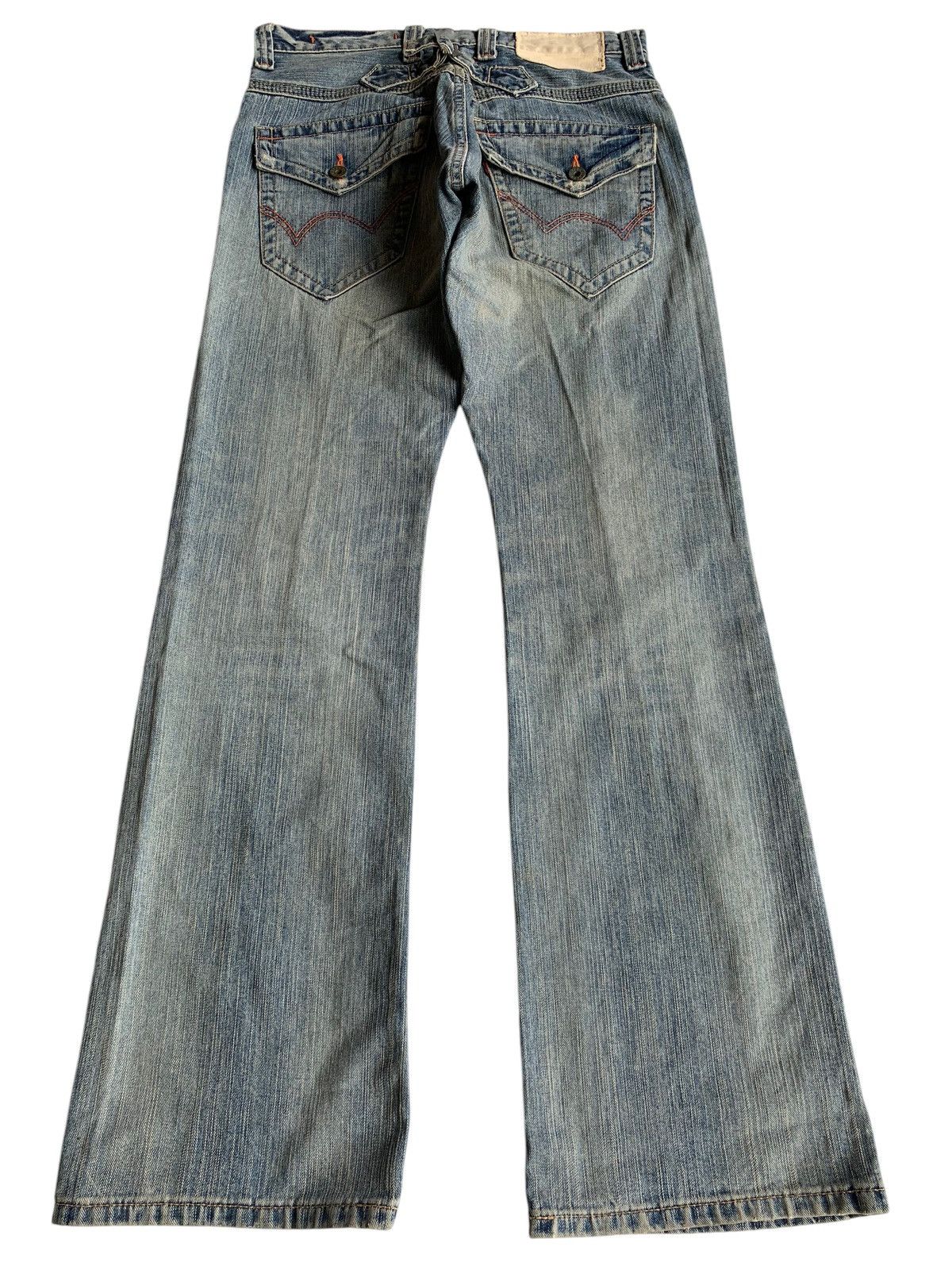 FLARE💥 EDWIN XVS JAPANESE PUNK STYLE FADED DISTRESSED DENIM☠️