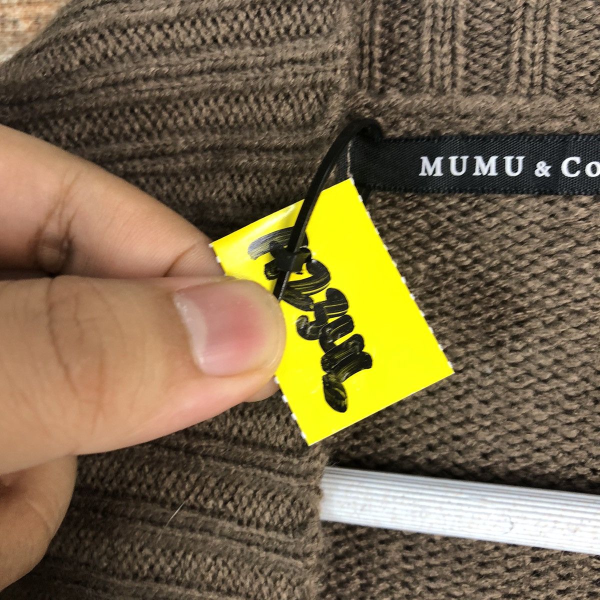Homespun Knitwear Mu Mu & Co Brown Cardigan Knitwear #A2346 Size L / US 10 / IT 46 - 10 Thumbnail