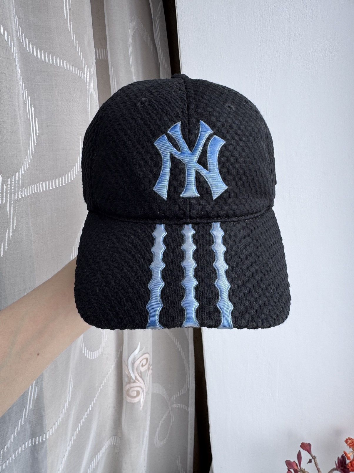 Adidas Vintage Adidas New York Yankees Cap Black Mesh Rare Hat NY Size ONE SIZE - 3 Thumbnail