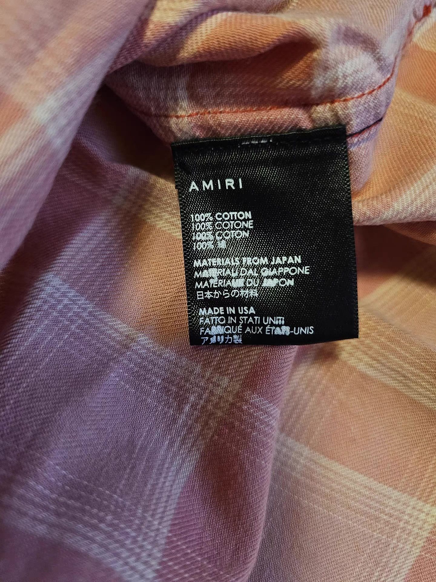 Amiri Amiri red plaid shirt, Size US M / EU 48-50 / 2 - 5 Thumbnail