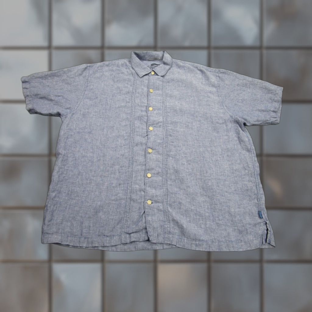 Tommy Bahama Tommy Bahama Shirt Mens 2XL Blue Linen Short Sleeve Button Relax Fit Shirt Size US XXL / EU 58 / 5 - 1 Thumbnail