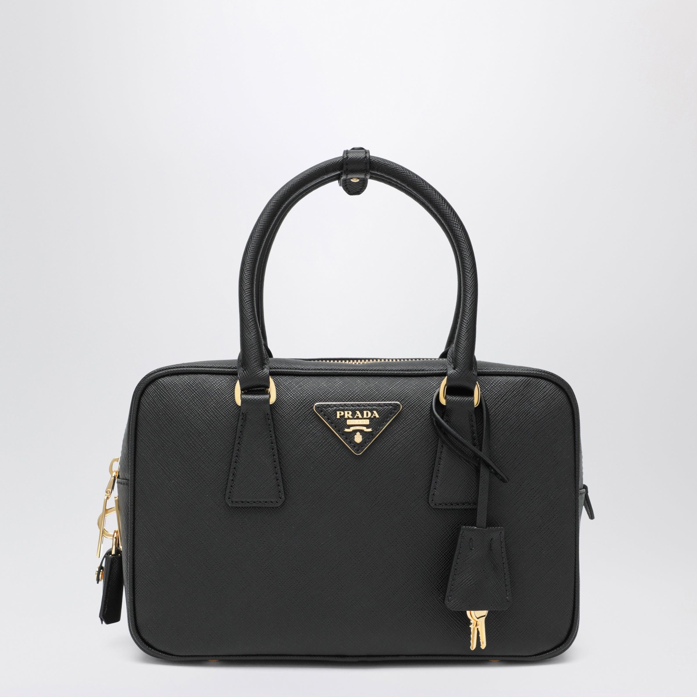 Prada Prada Black Saffiano Leather Top-Handle Bag Size ONE SIZE - 1 Thumbnail