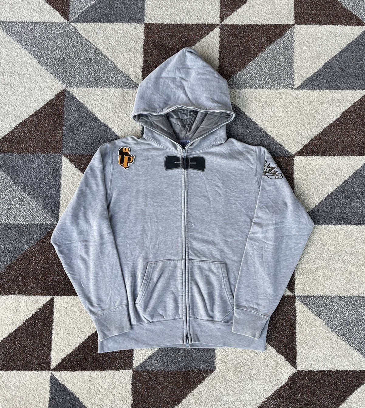 Billionaire Boys Club Season 7 (Autumn/Winter 2008) BBC “Bow Tie zip Hoodie” Grey Size US M / EU 48-50 / 2 - 1 Thumbnail