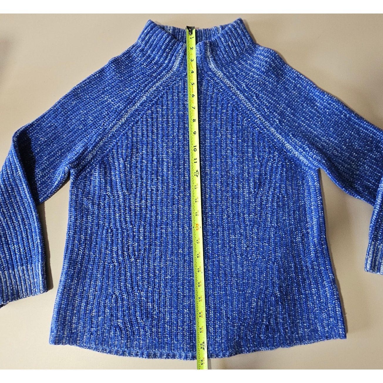White + Warren EUC WHITE + WARREN Cashmere Blue/White Mock Neck Sweater XS Size XS / US 0-2 / IT 36-38 - 5 Thumbnail