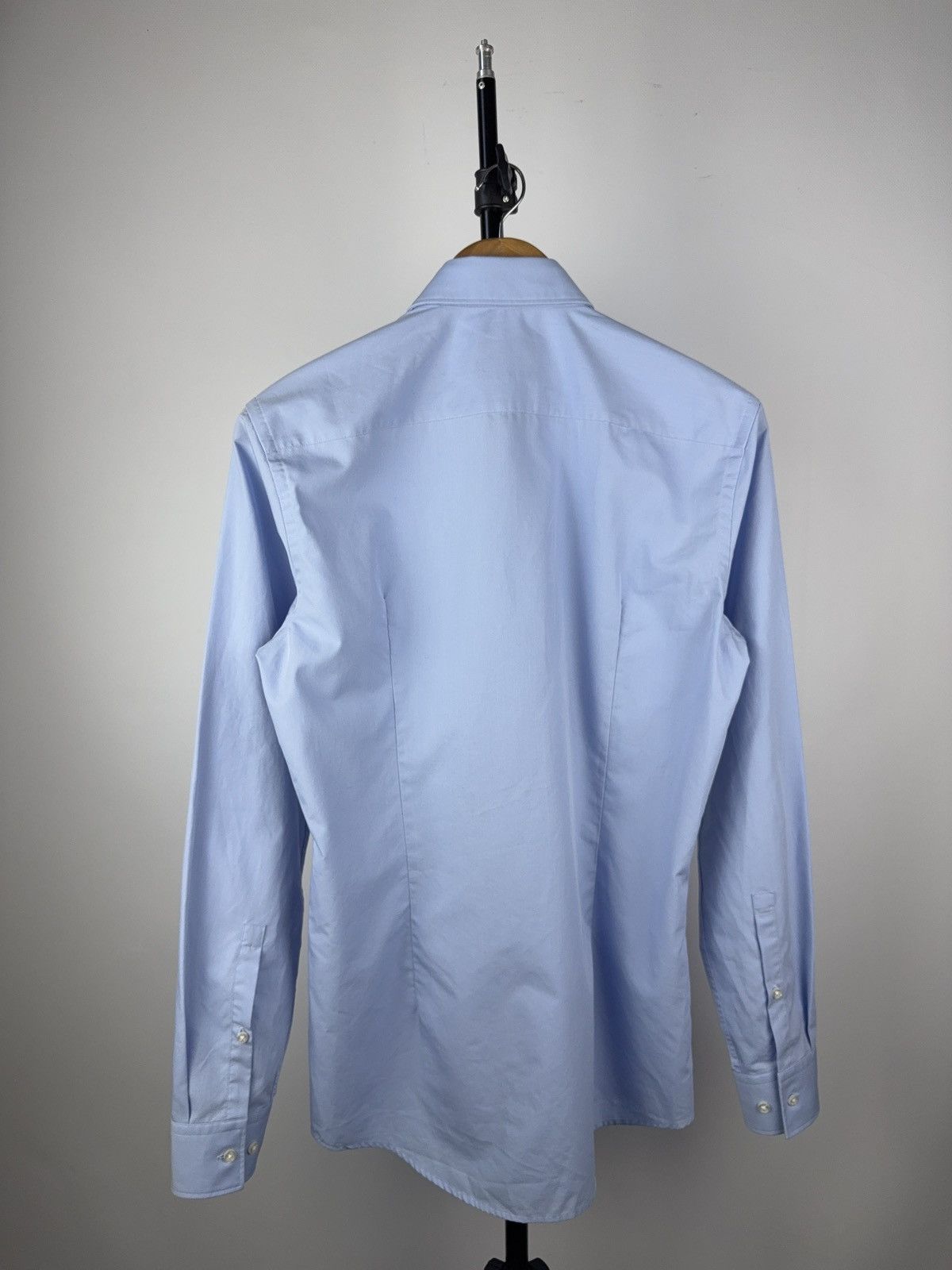 Designer Luxury Designer Hugo Boss Blue Slim Fit Shirt Size US M / EU 48-50 / 2 - 8 Thumbnail