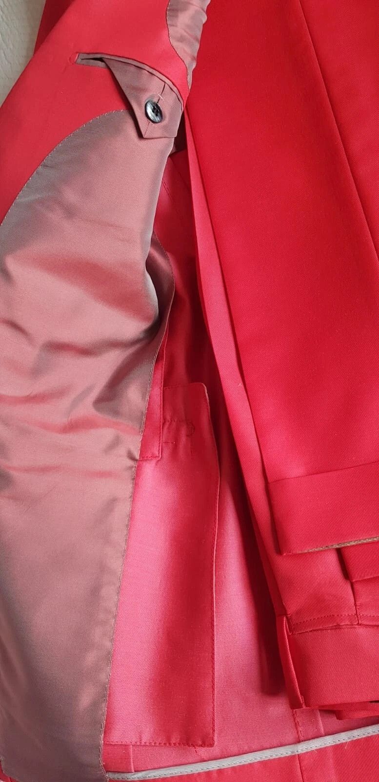 Tom Ford o1r1s1ebx0725 Atticus Jumpsuit Suits Jacket in Red Size US S / EU 44-46 / 1 - 5 Thumbnail