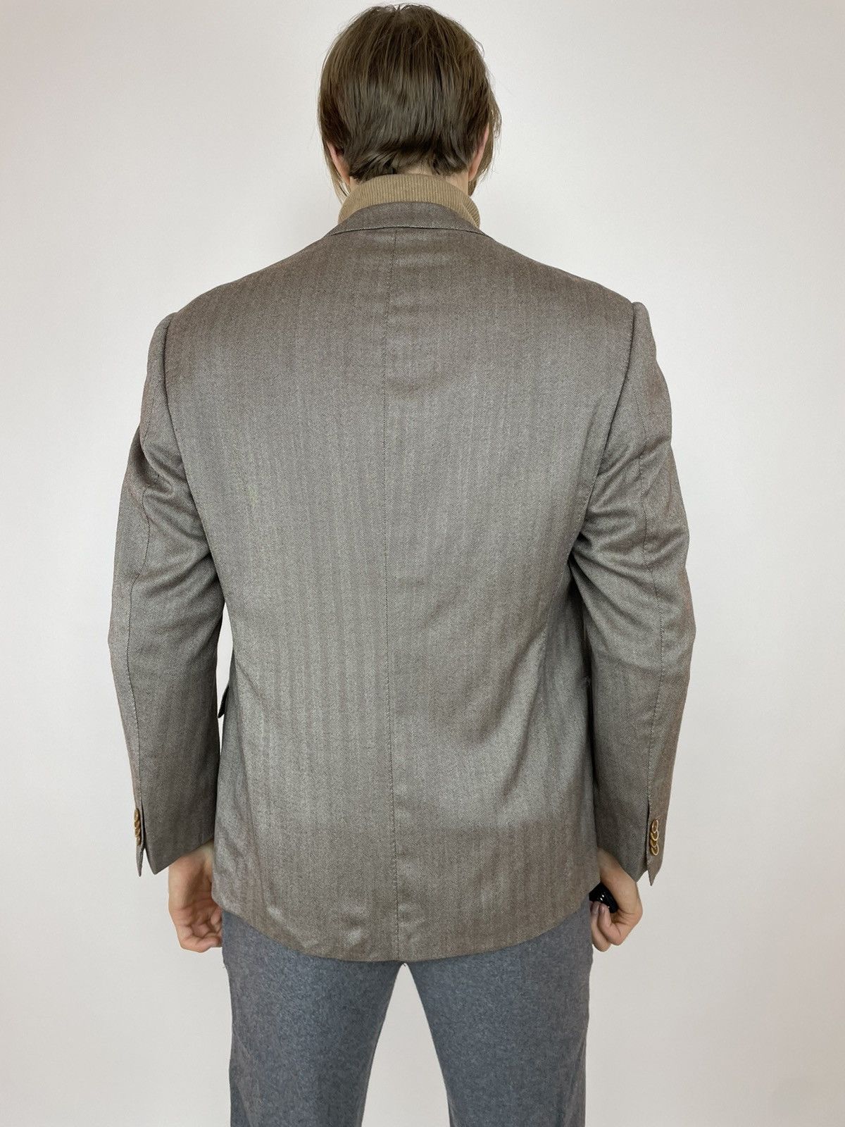 Designer × SCABAL SCABAL Cashmere Blazer one button Mens size 56R Size 46R - 7 Thumbnail