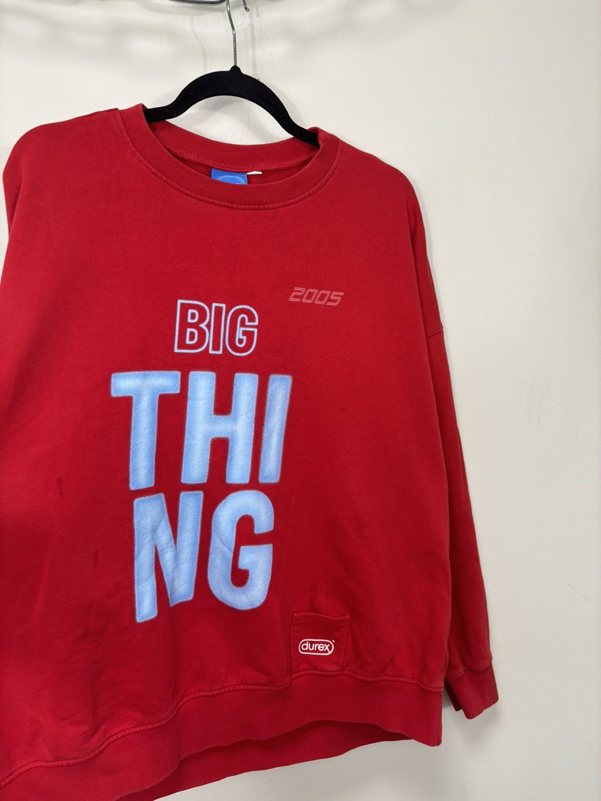 Vintage 2005 Durex Big Thing Logo Y2K Hype Sweatshirt Size US L / EU 52-54 / 3 - 3 Thumbnail