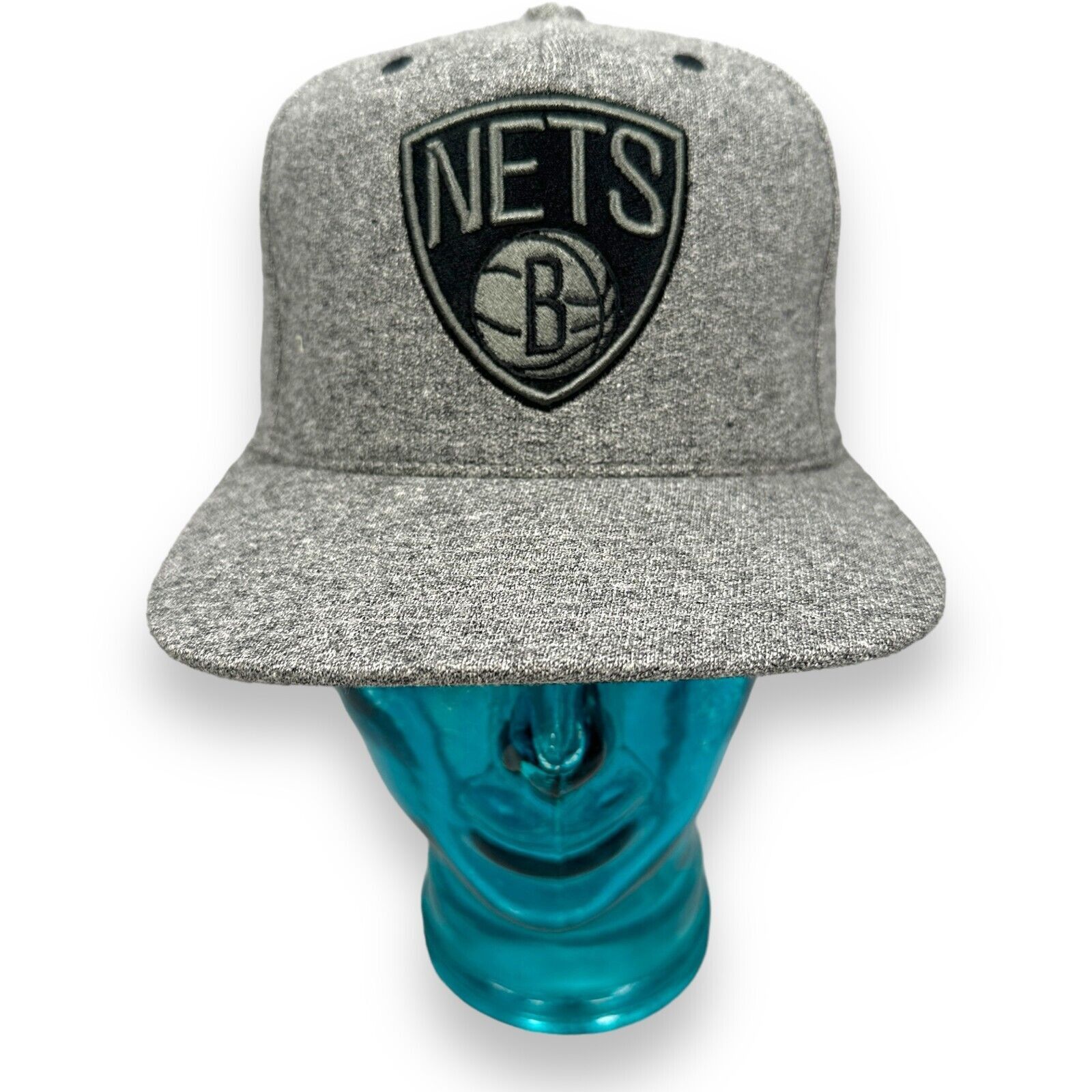 Mitchell & Ness Mitchell & Ness Brooklyn Nets Fitted Hat Gray Black 7 New Size ONE SIZE - 1 Thumbnail