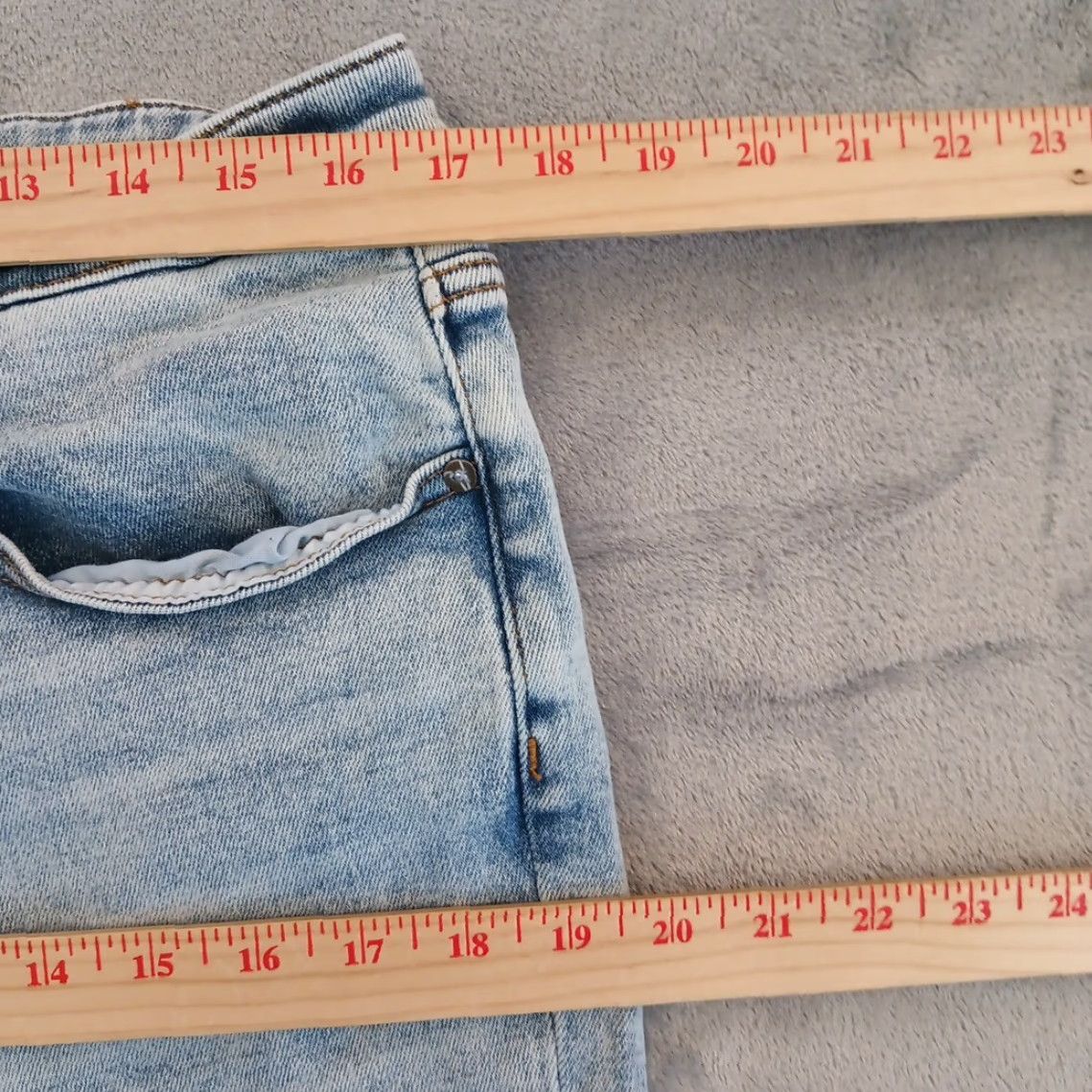 Vintage VIGOSS Thompson Tomboy Jeans Womens Size 32 Blue Light Wash Denim 33x28 Skinny Size 24" / US 00 / IT 34 - 3 Thumbnail
