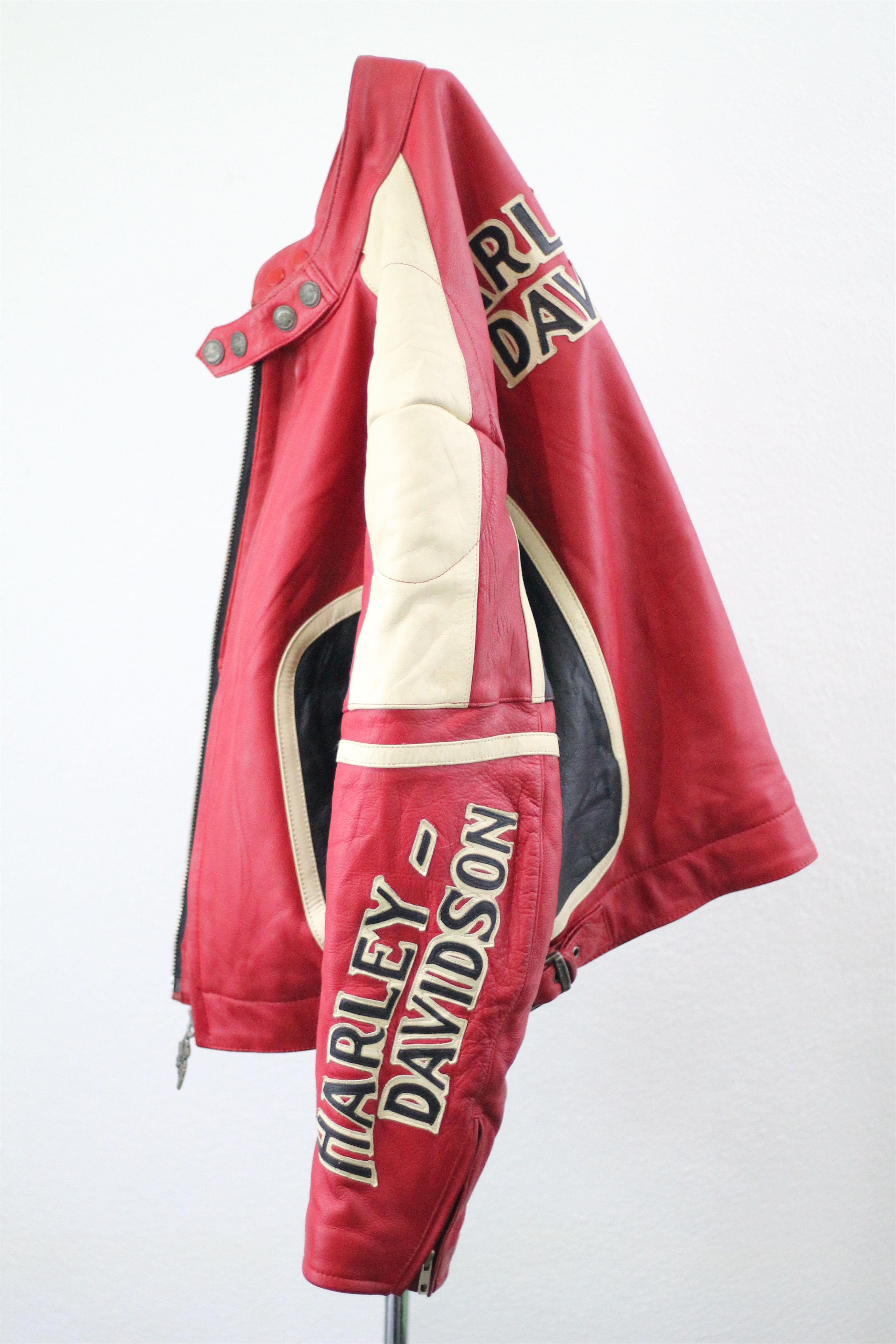 Harley Davidson × Vintage RARE! Vintage HARLEY DAVIDSON Leather Jacket. Size US L / EU 52-54 / 3 - 1 Thumbnail