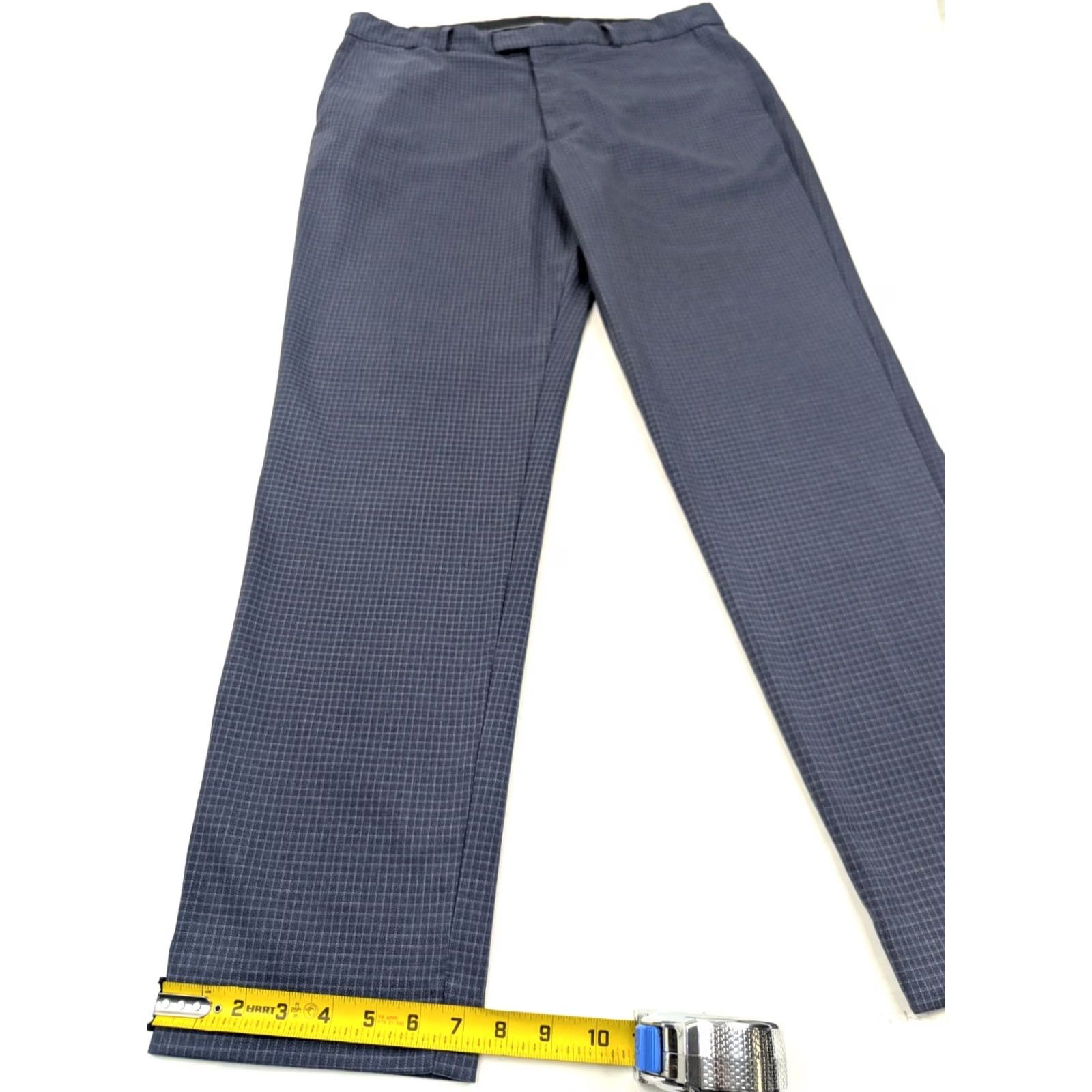 Banana Republic Banana Republic Slim Gingham Check Pants Men 36x31 Slim Fit Tapered Casual Dress Pants Blue Cord Check Pattern Men’s 30s? Size US 36 / EU 52 - 2 Thumbnail