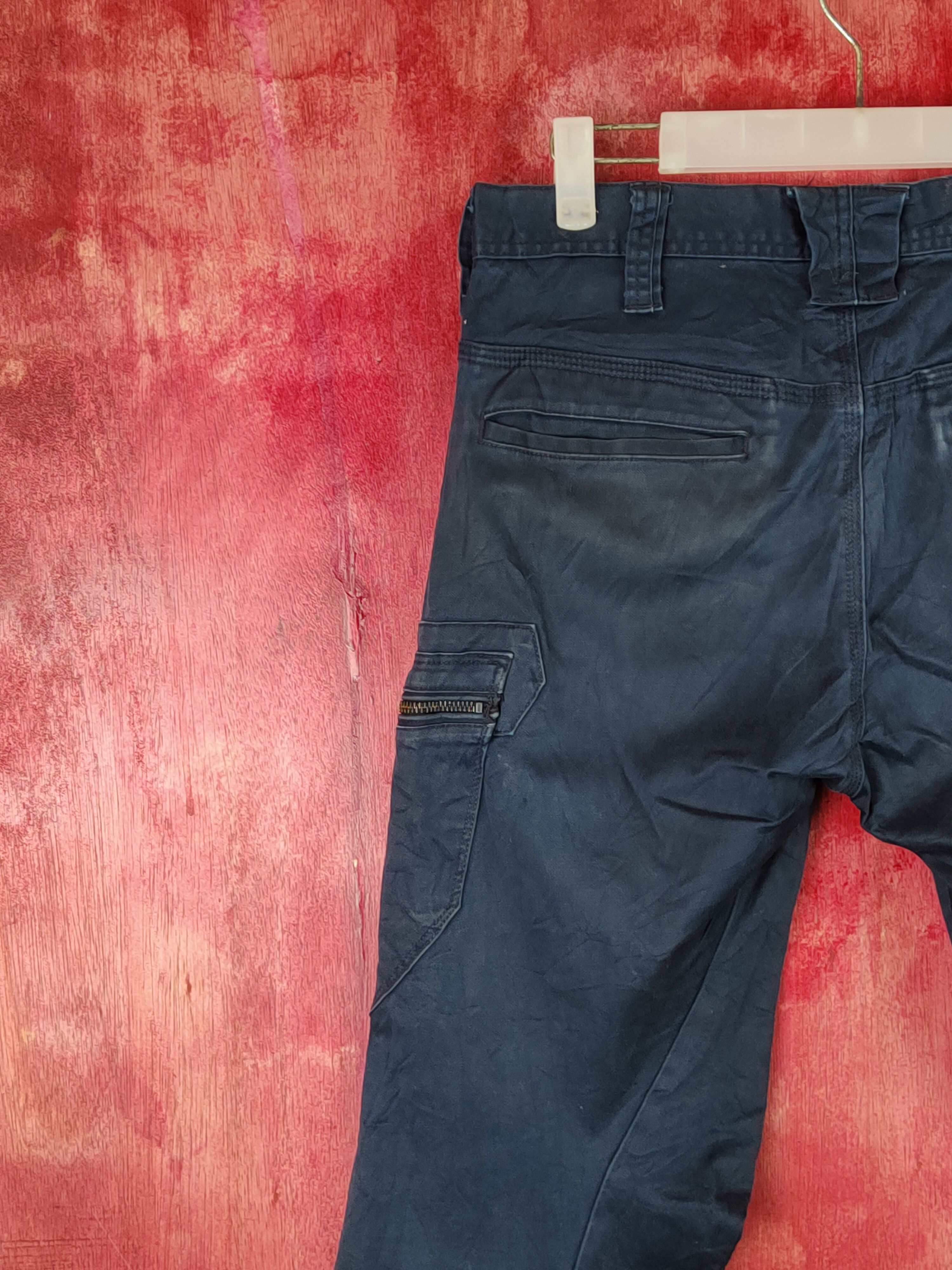 Japanese Brand Evenriver Dark Blue Multipocket Tactical Cargo Pants #S1449 Size US 32 / EU 48 - 8 Thumbnail