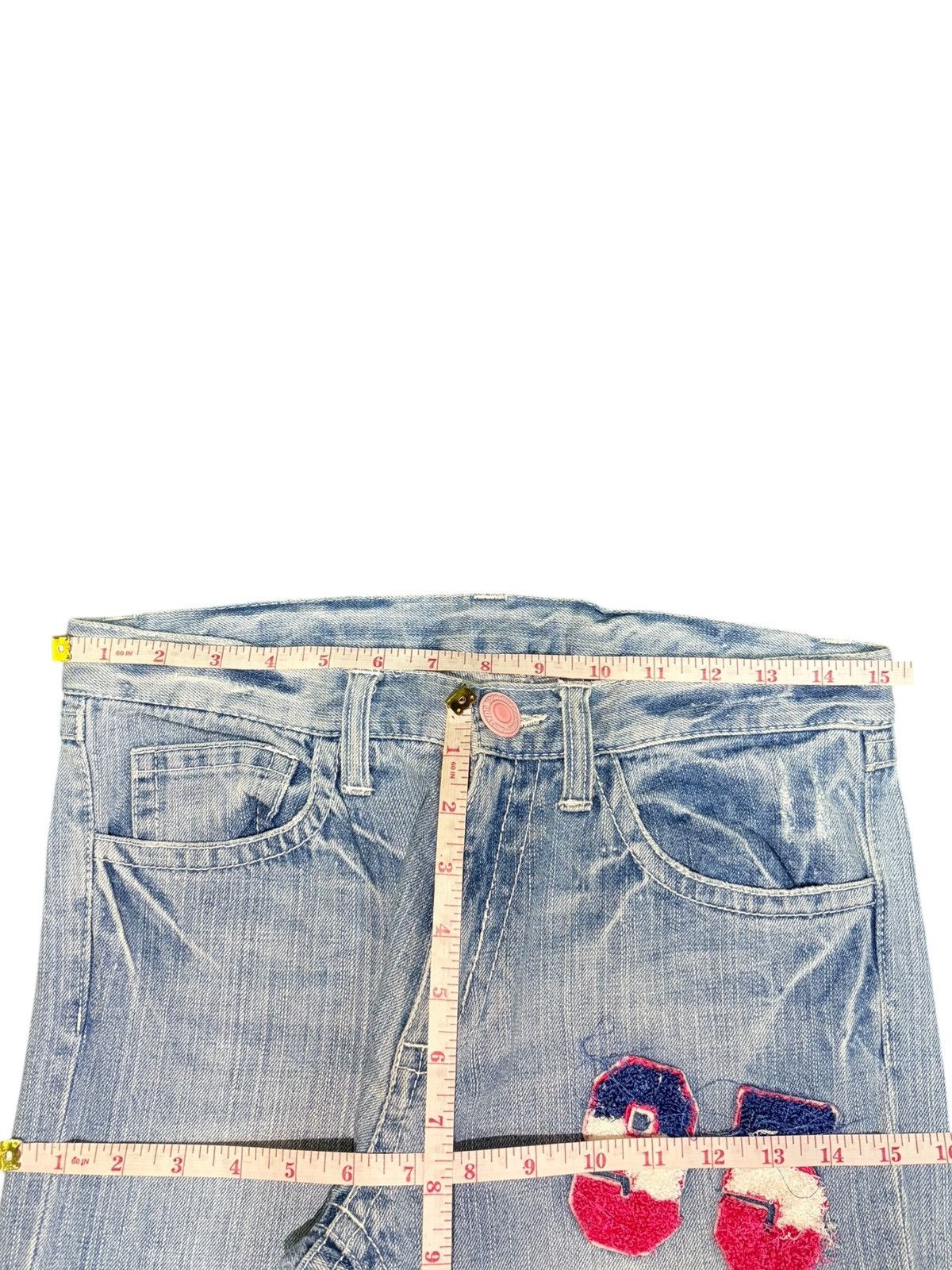 Edwin Vintage Japanese Brand Faded Wash Distressed Jeans Size 30" / US 8 / IT 44 - 6 Thumbnail