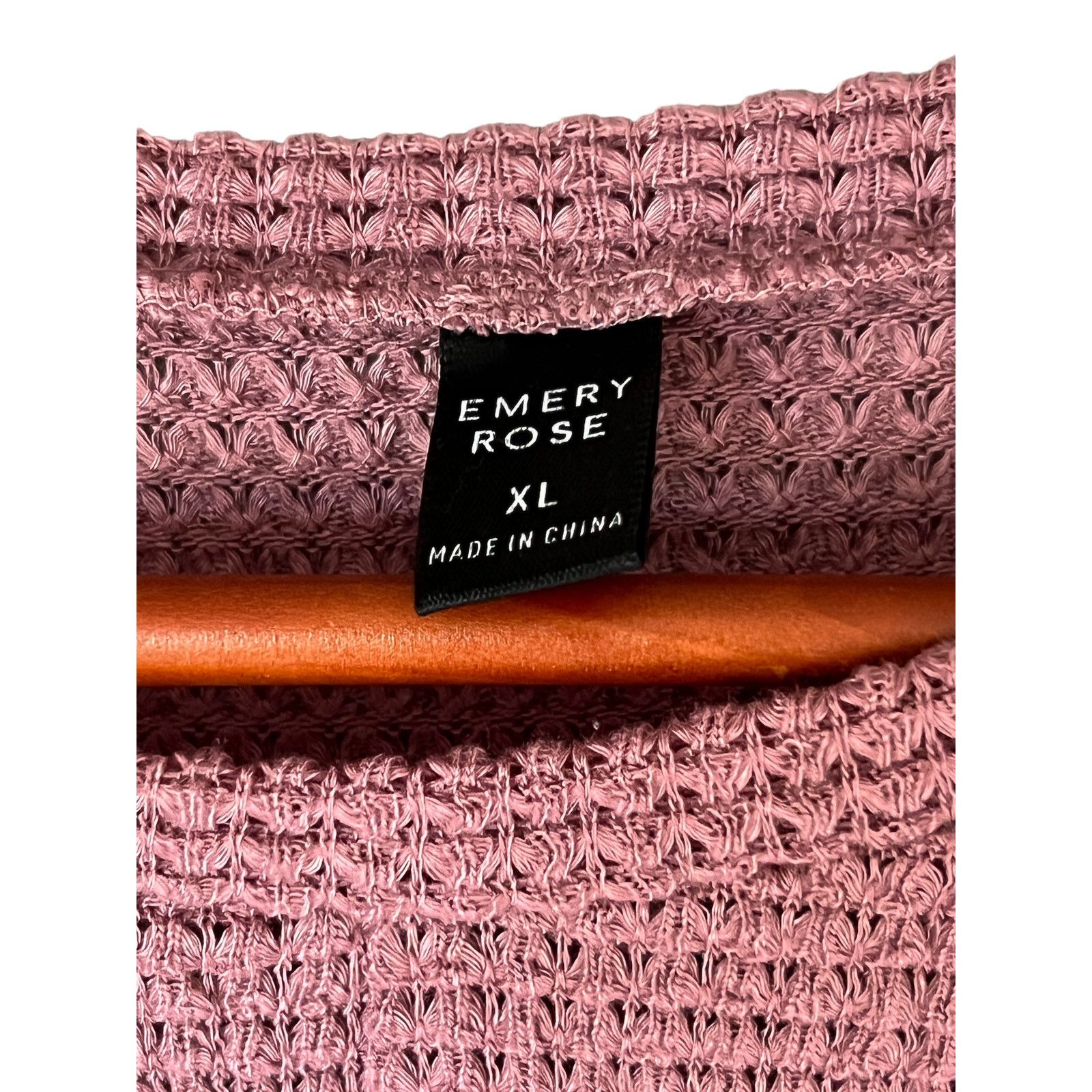 Other Emery Rose Waffle Knit Pullover Top Dusty Rose XL Size XL / US 12-14 / IT 48-50 - 3 Thumbnail