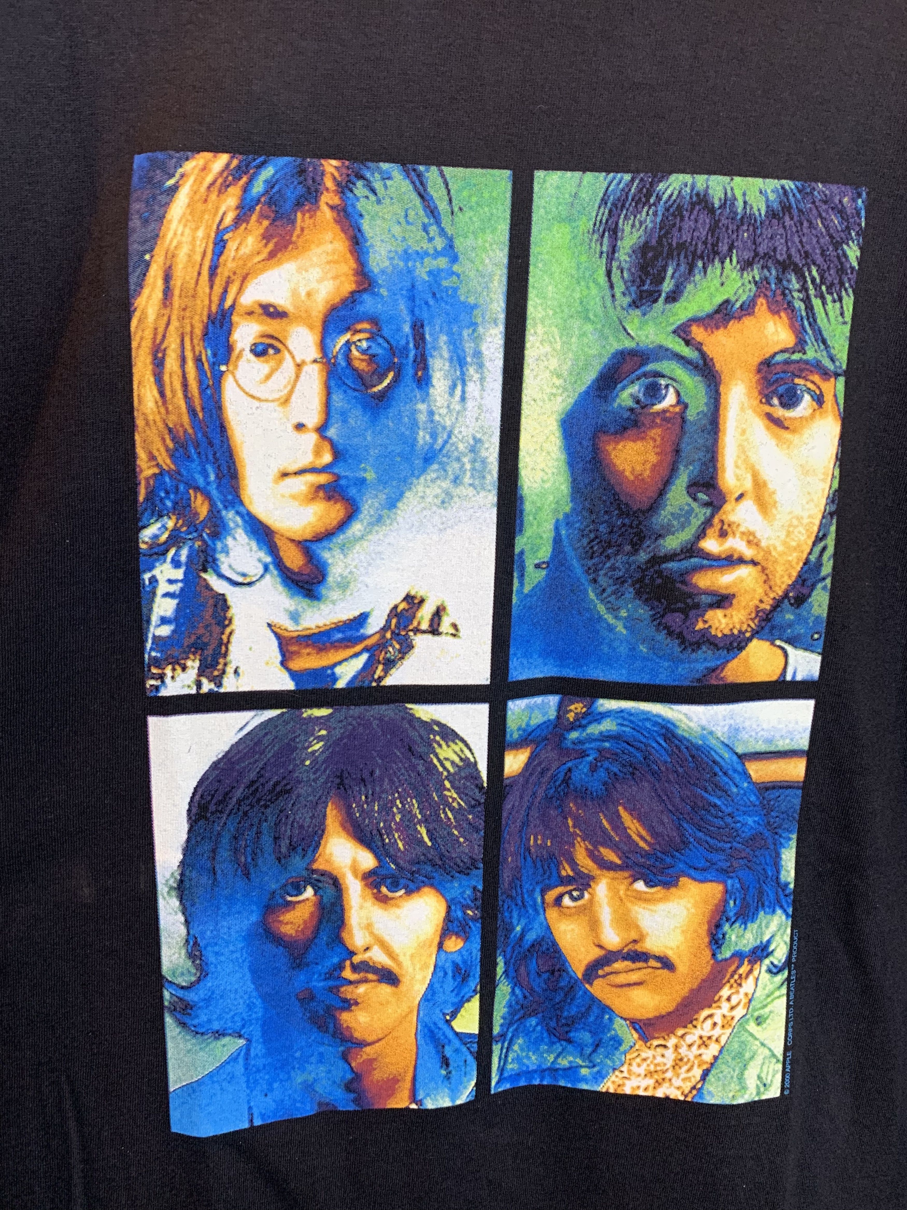 Band Tees *RARE* Vintage The Beatles Let It Be Psychedelic Art T-Shirt Size US XL / EU 56 / 4 - 3 Thumbnail