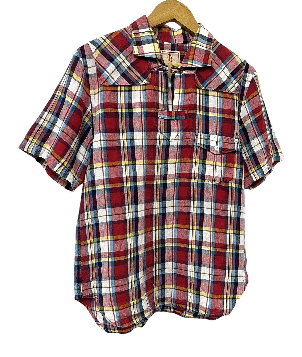 Baracuta VINTAGE BARACUTA MADRAS CHECK PATTERN HEMP SAIL SHIRT Size US L / EU 52-54 / 3 - 2 Thumbnail