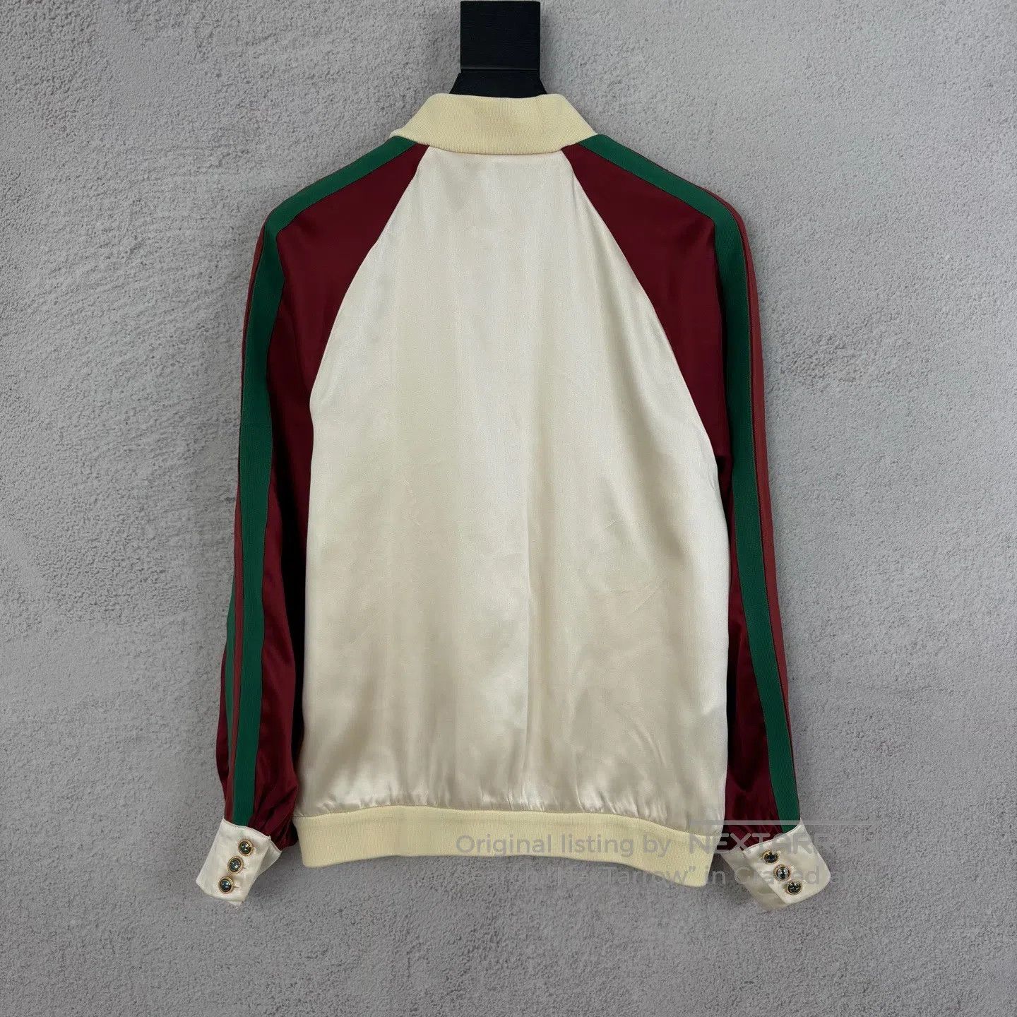 Gucci Guicci Logo-patterned baseball silk jacket Size US M / EU 48-50 / 2 - 2 Thumbnail