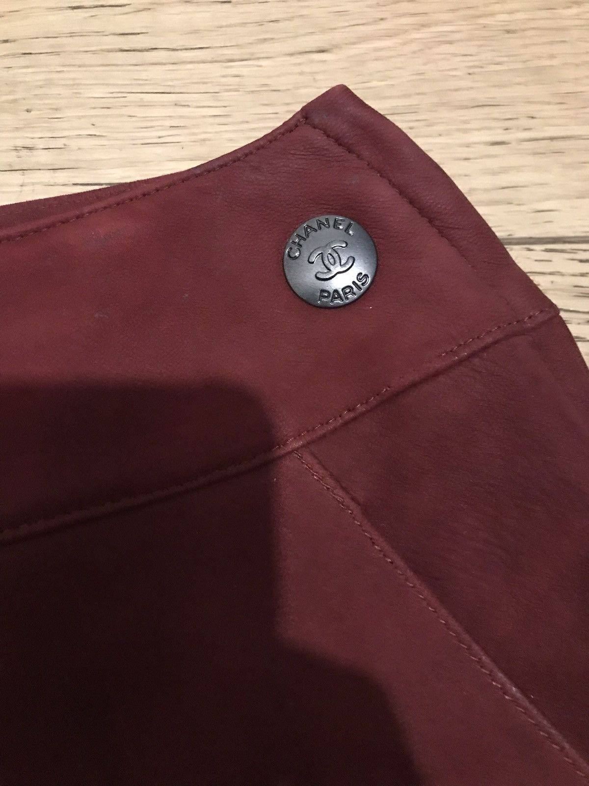 Chanel CHANEL LEATHER PANTS Size 28" / US 6 / IT 42 - 3 Thumbnail