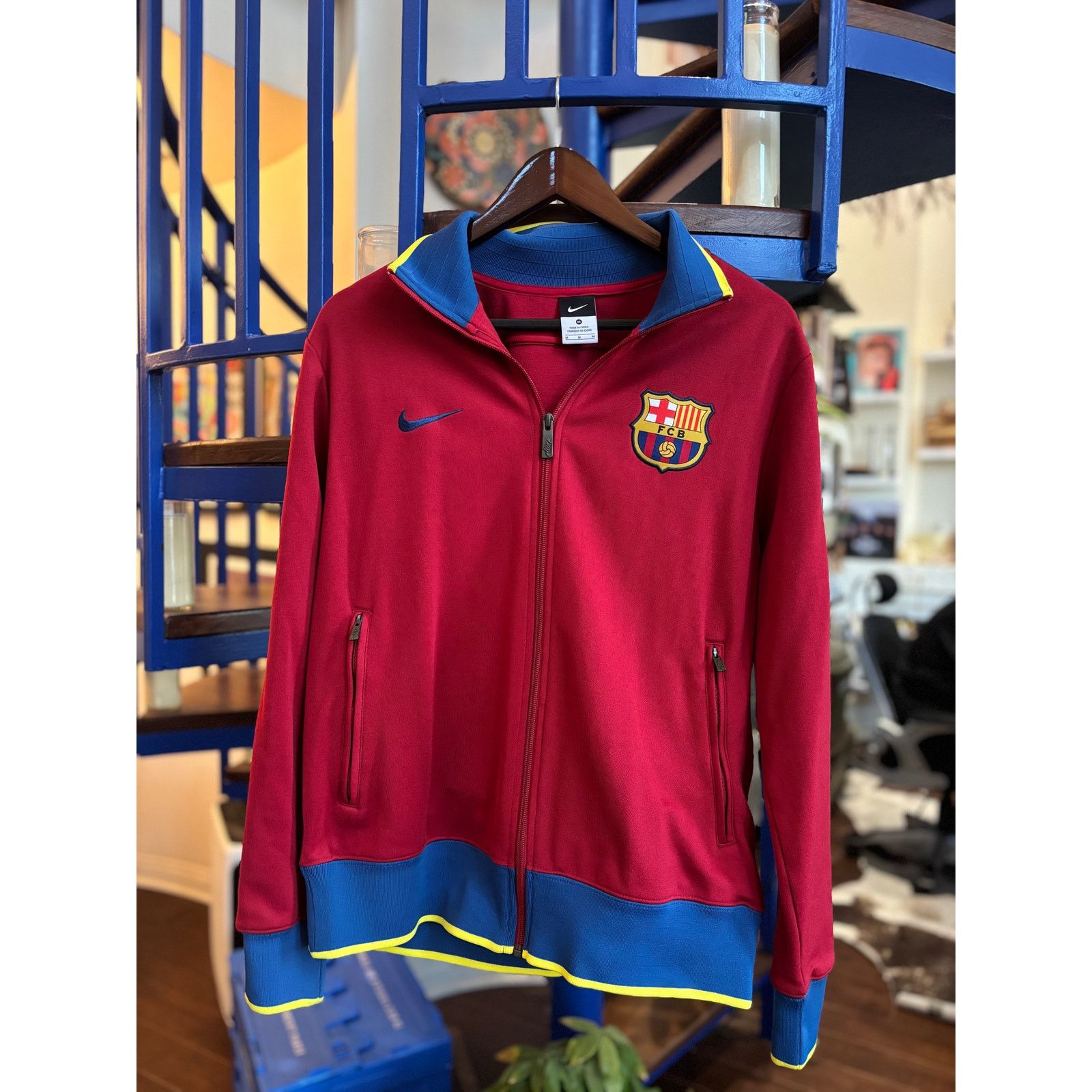 Nike FC Barcelona Nike Red Track Jacket Size M Size US M / EU 48-50 / 2 - 2 Thumbnail