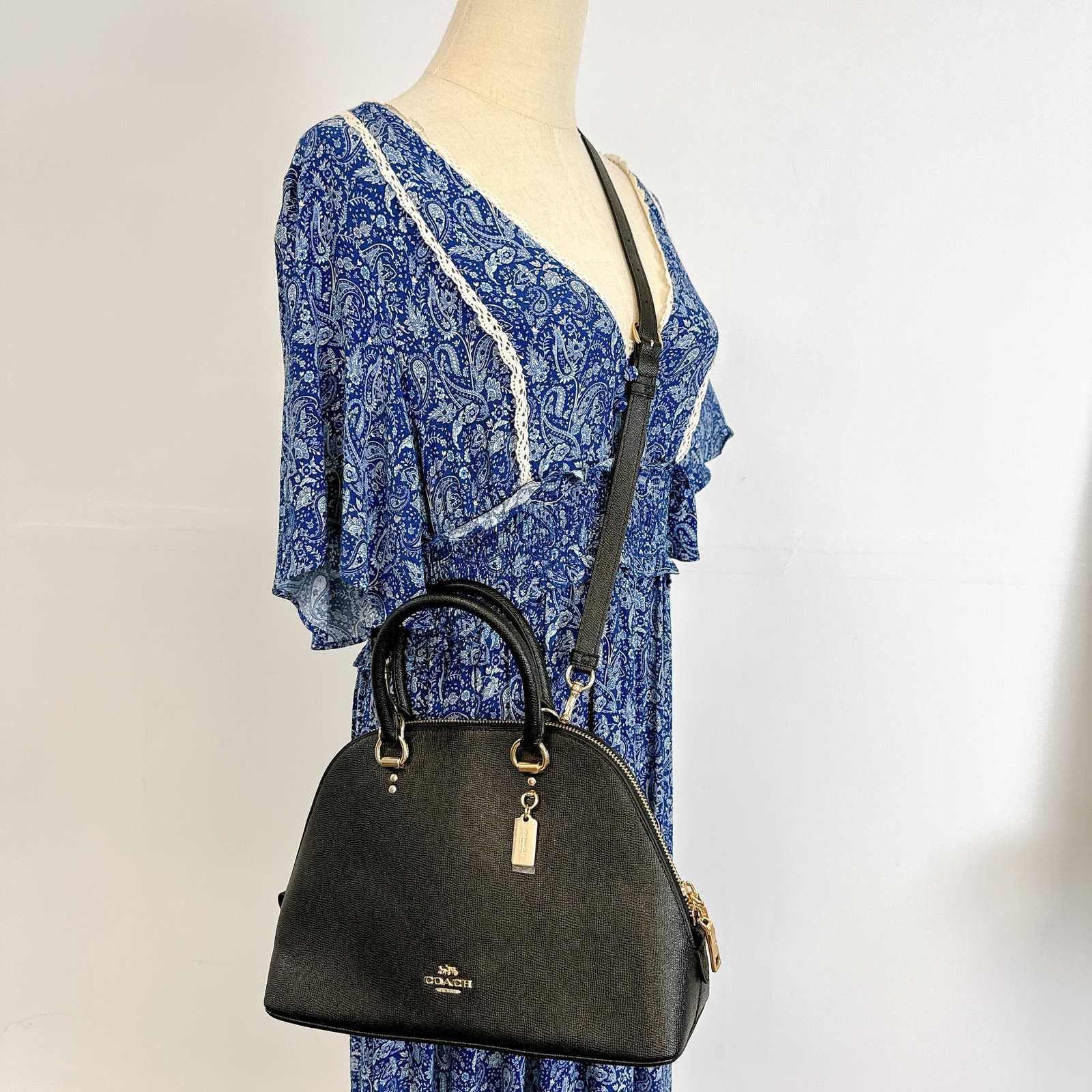 image of Coach 2553 Katy Satchel In Signature Canvas Im/black, Women's