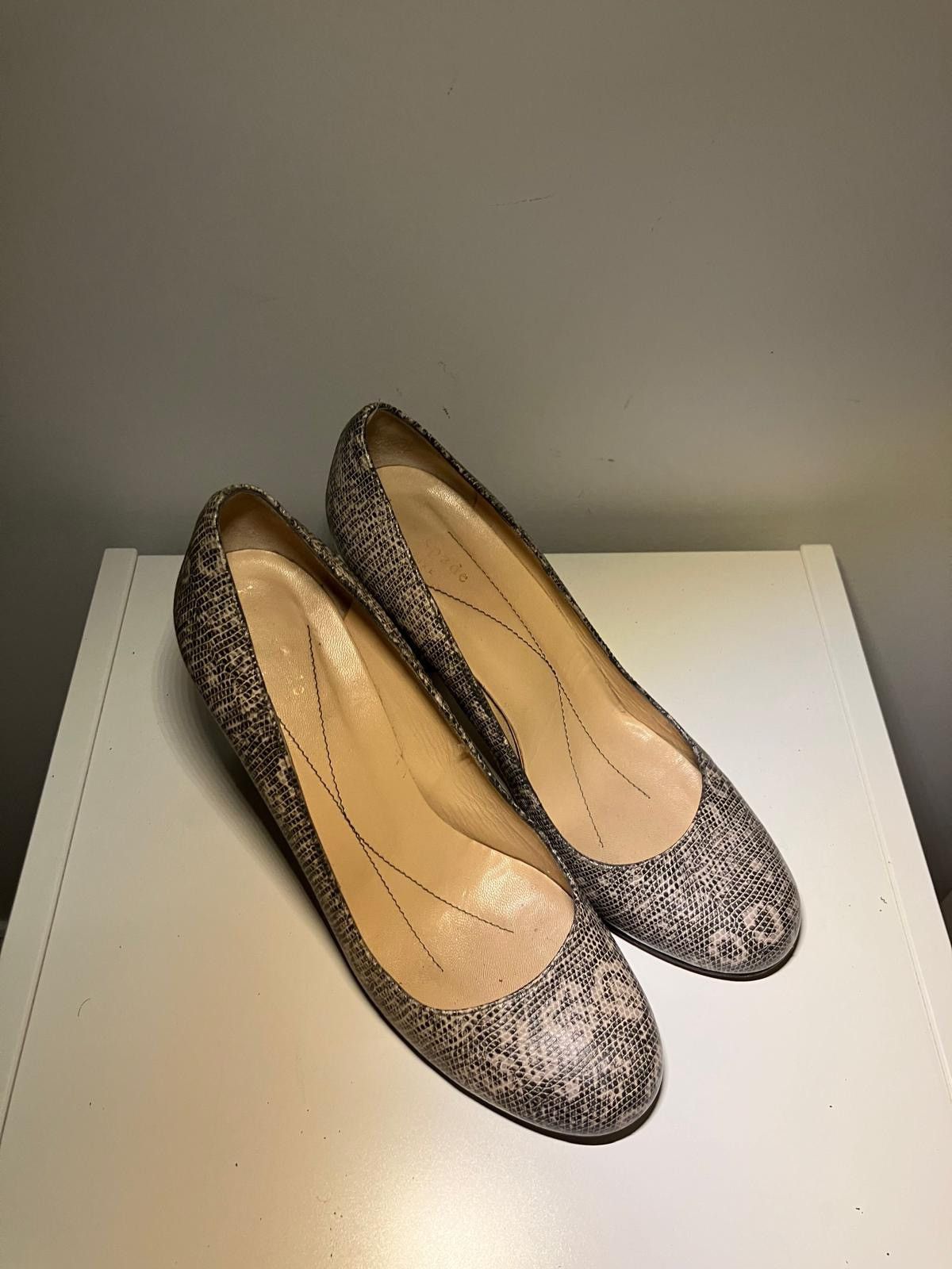 Kate Spade Kate Spade NY Snake Print Block Heel Pumps – Made in Italy Size US 7.5 / IT 37.5 - 4 Thumbnail