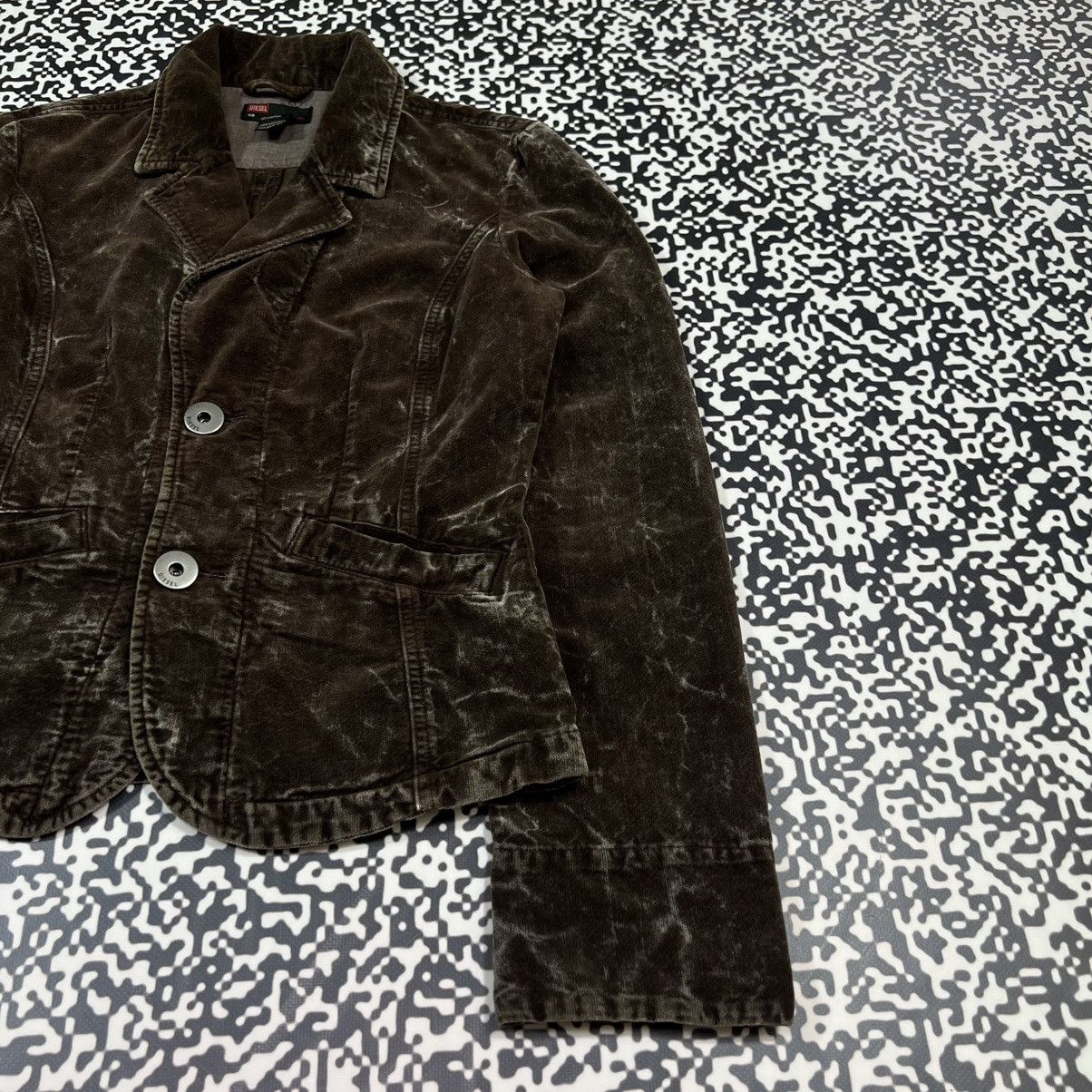 Diesel Vintage Y2K Diesel Corduroy Blazer Casual Retro 90s Style Size M / US 6-8 / IT 42-44 - 6 Thumbnail