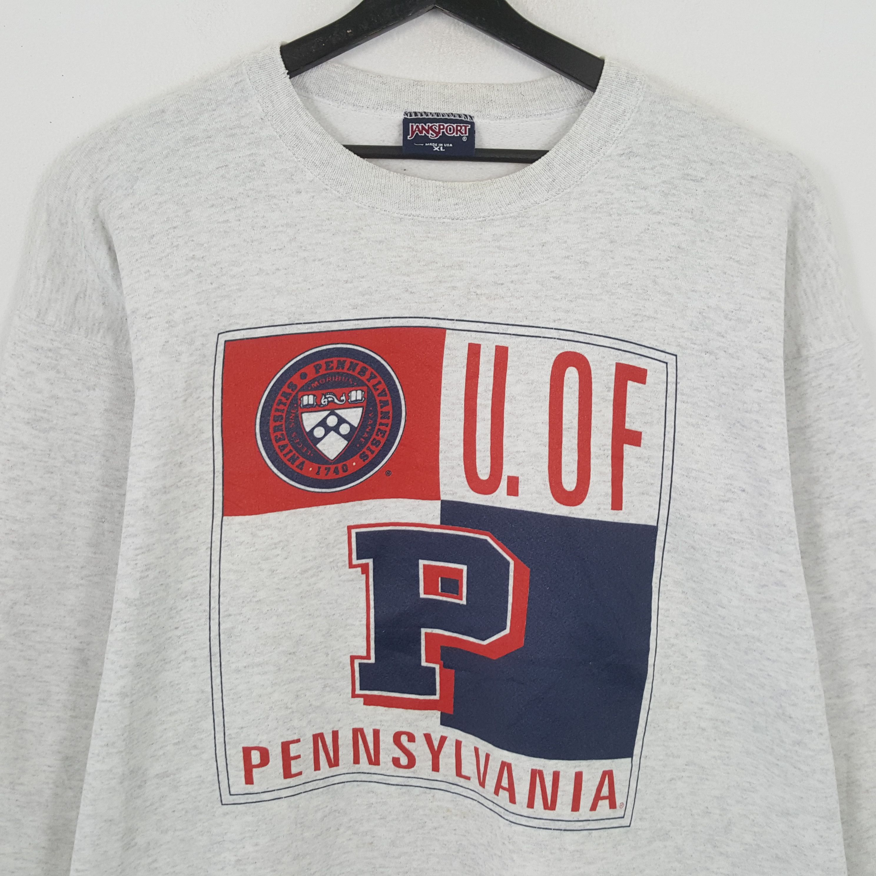 Jansport × Vintage UNIVERSITY OF PENNSYLVANIA Center Design Vintage Sweatshirt Size US XL / EU 56 / 4 - 2 Thumbnail