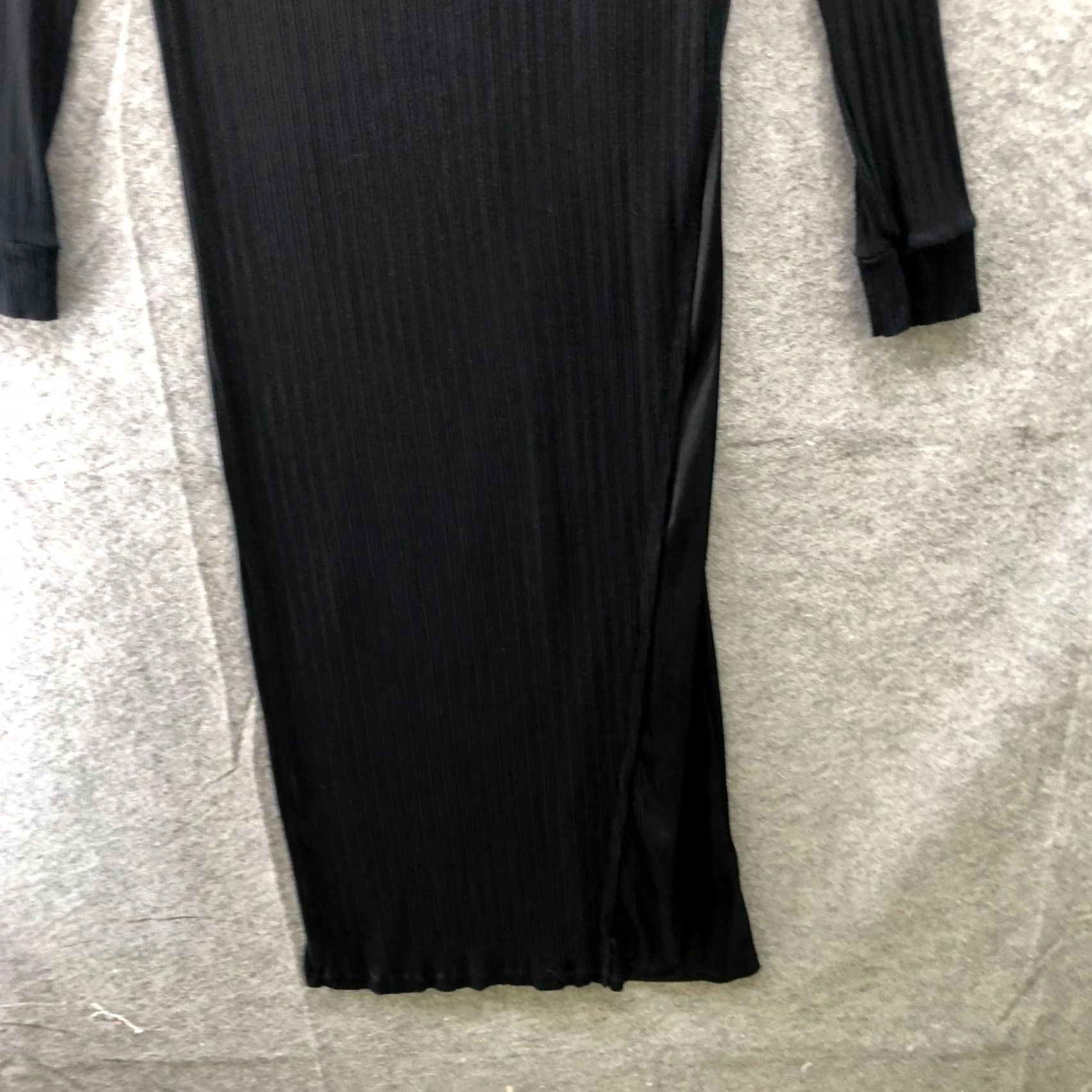 Asos ASOS Long Sleeve Ribbed Maxi T Shirt Dress Womens 4 Black Mock Neck Jersey Dress Maxi Shirt Womens 4 Black Mock Neck Jersey Vestigible? Size S / US 4 / IT 40 - 4 Thumbnail