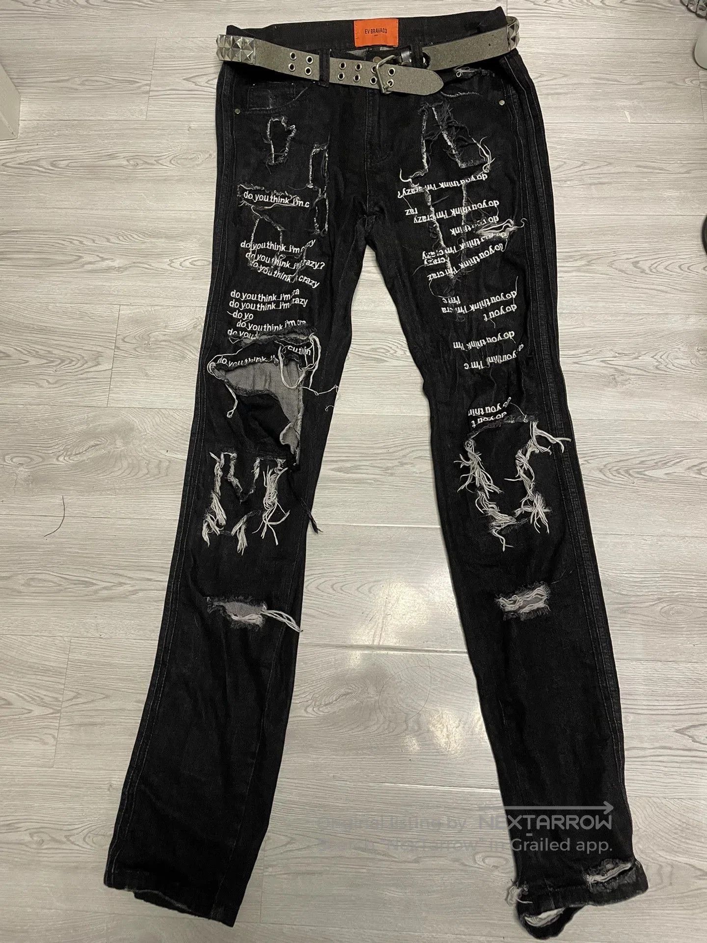 Ev Bravado ev bravado distressed black denim jeans size 34. Size US 34 / EU 50 - 1 Thumbnail