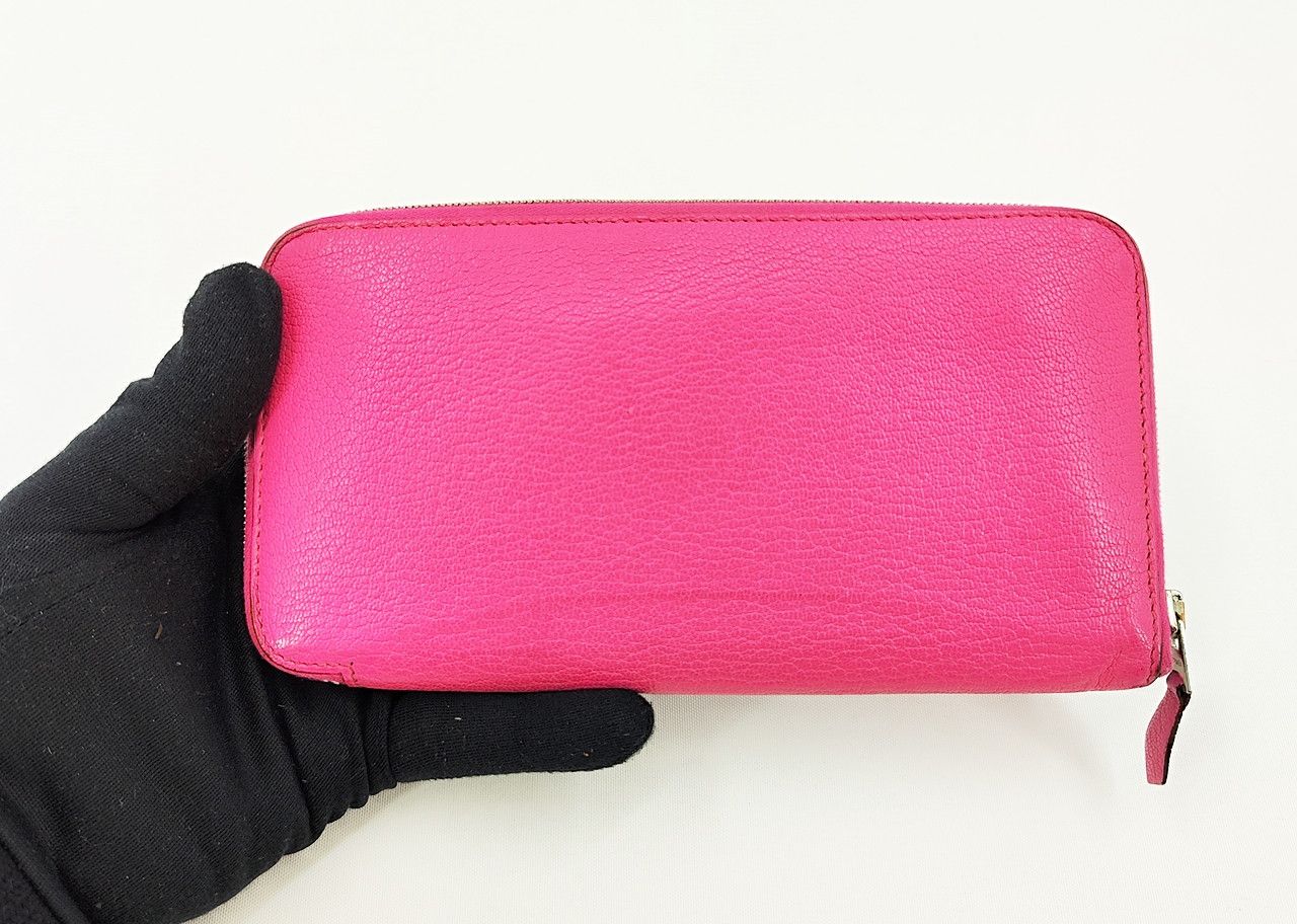 Hermes HERMES full leather AZAP zip around pink wallet Size ONE SIZE - 8 Thumbnail
