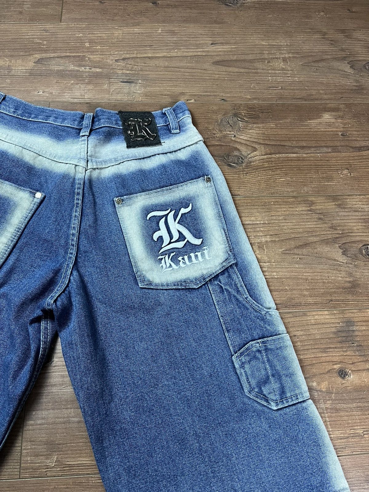 Japanese Brand Vintage 90's Karl Kani Jorts Baggy Shorts Pants Y2K Size US 30 / EU 46 - 2 Thumbnail