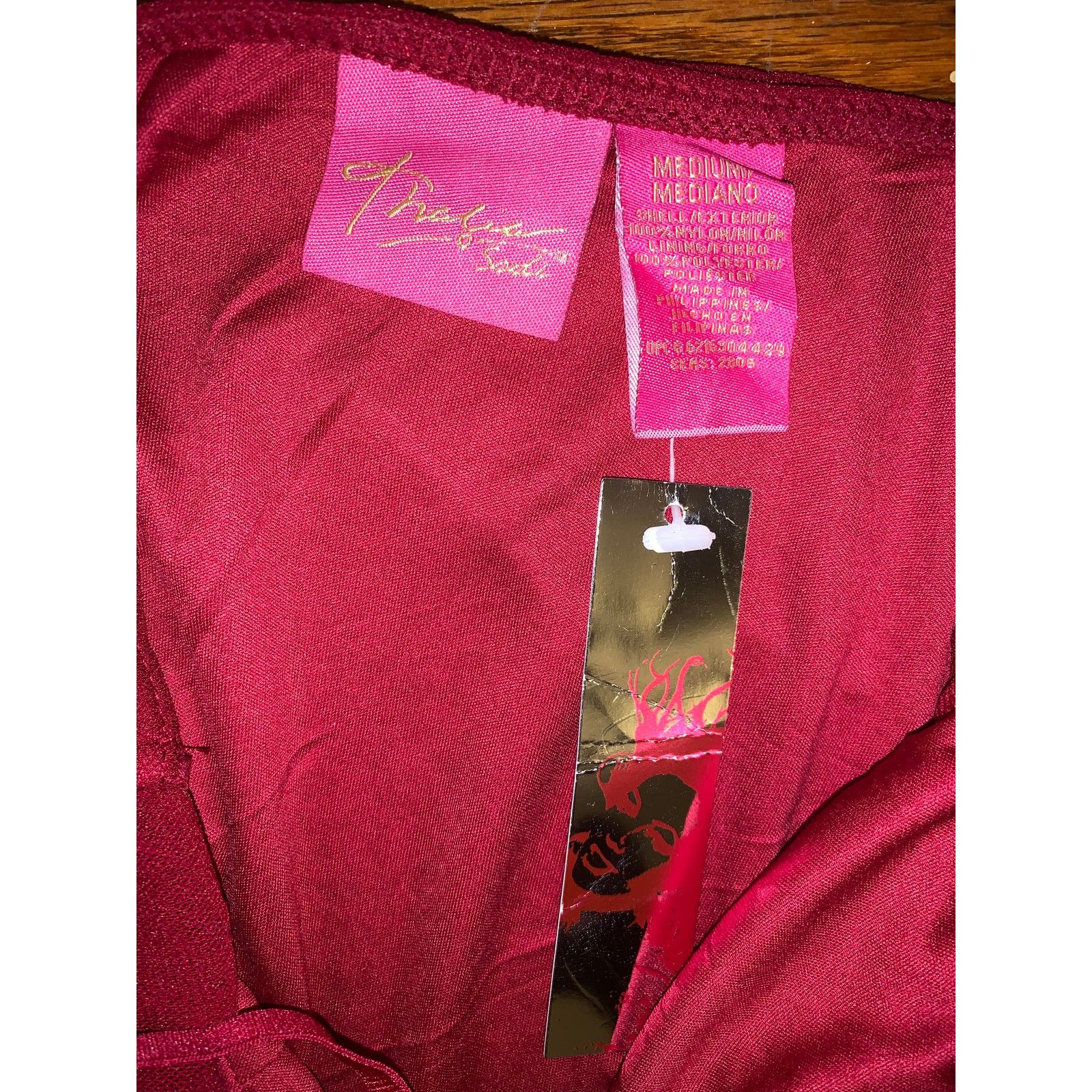 Other Thalia Sodi Burgundy Ruched Surplice Cami Top Mesh NWT M Size M / US 6-8 / IT 42-44 - 6 Thumbnail