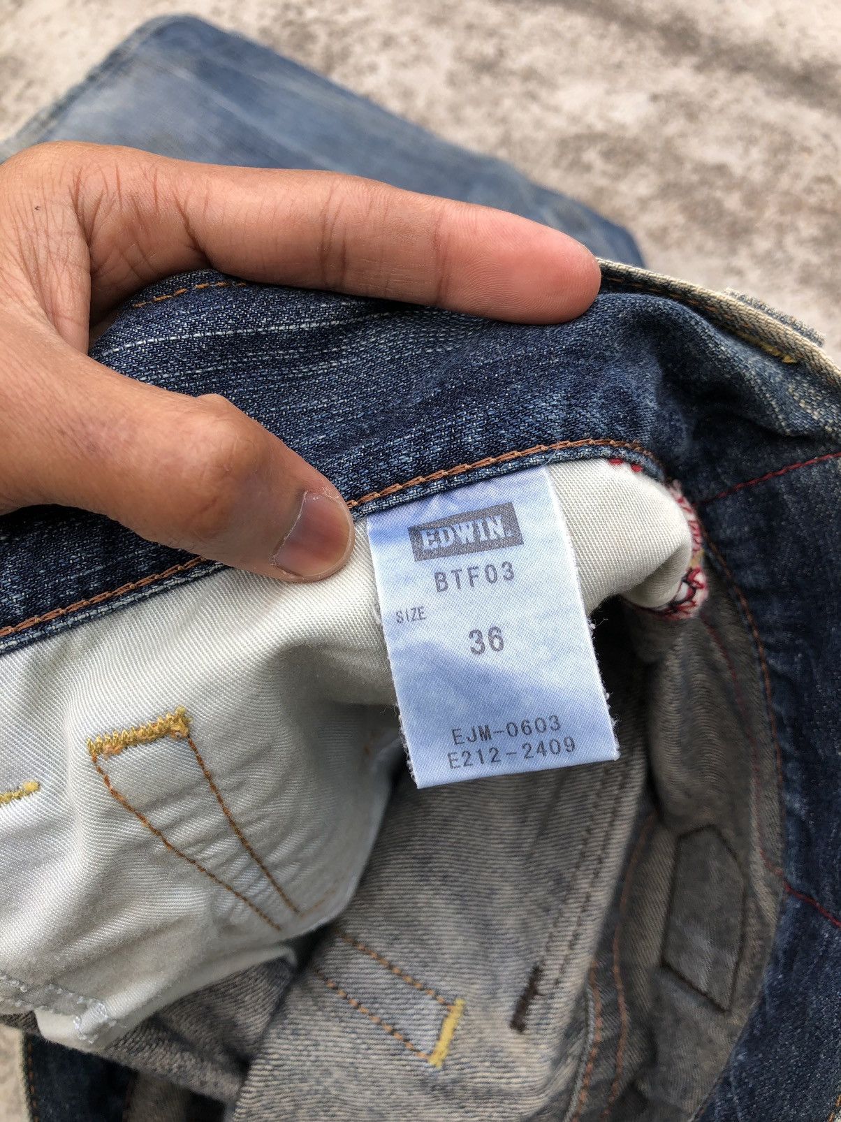 Edwin EDWIN BLUE TRIP BUCKLE BACK DISTRESSED DENIM Size US 37 - 4 Thumbnail