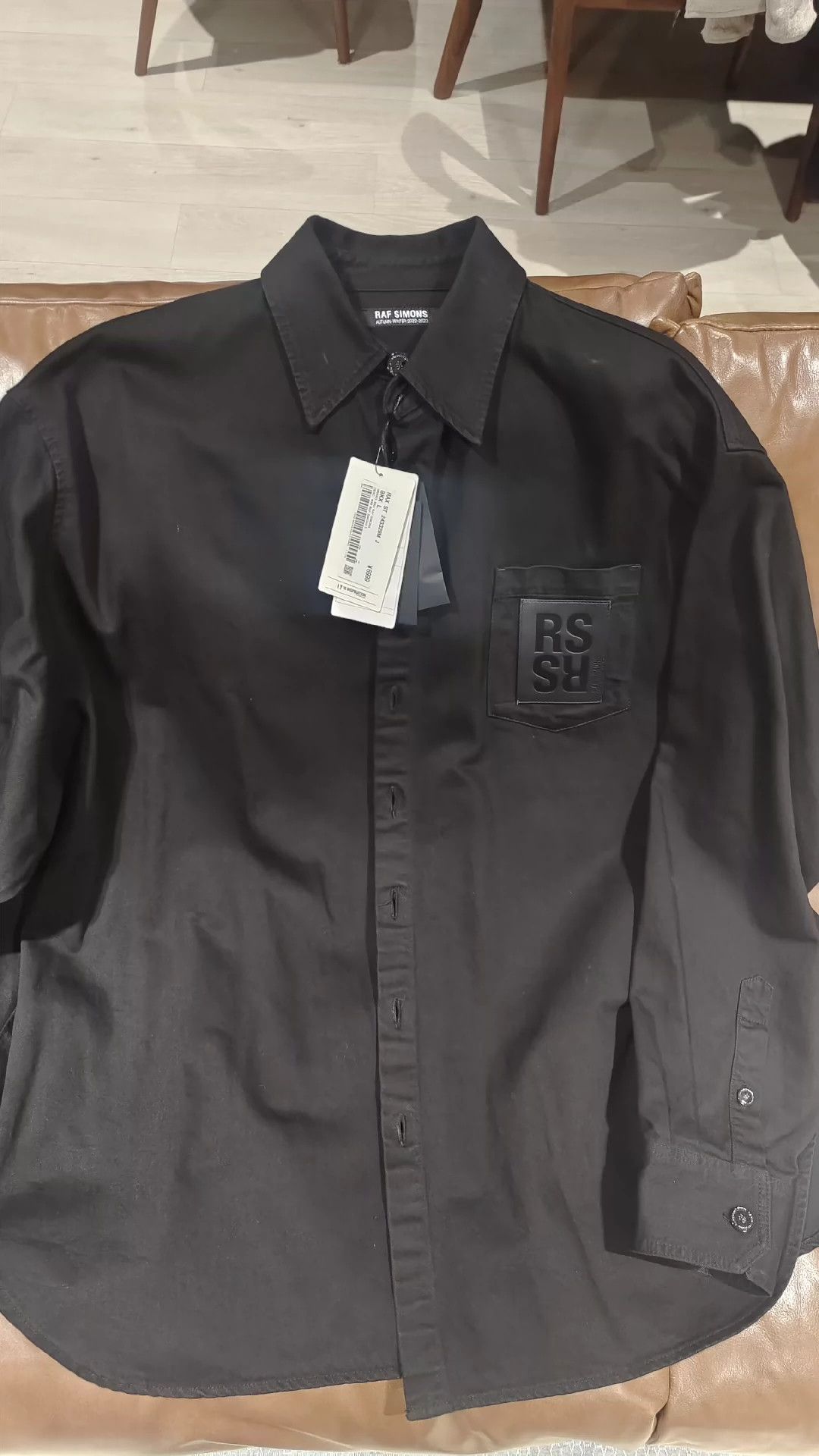 Raf Simons Raf Simons 22fw Black Brand silhouette denim jacket -DMC Size US L / EU 52-54 / 3 - 1 Thumbnail