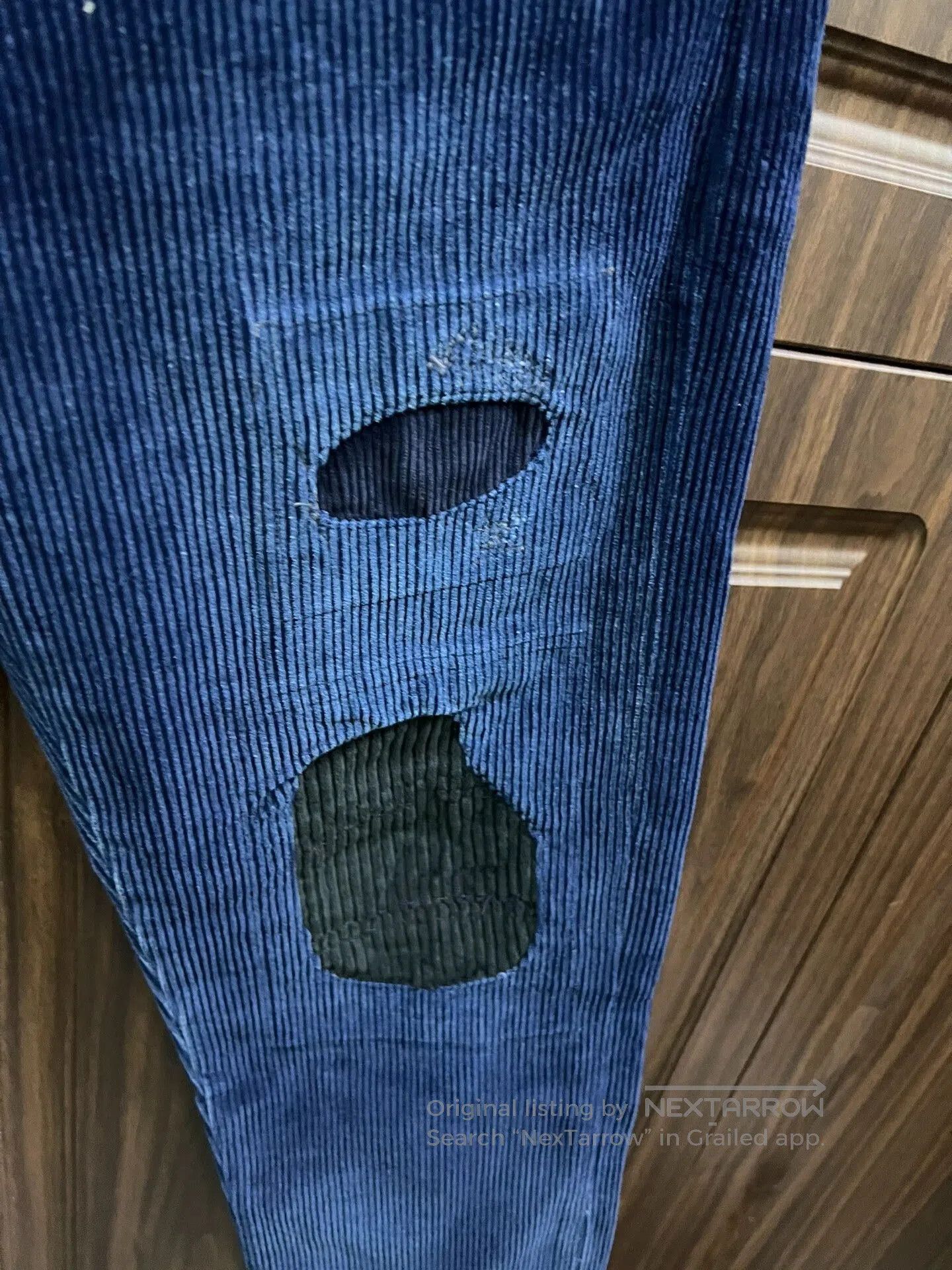 RRL Ralph Lauren RRL Blue Dyed Corduroy Pants with Patches. Size US 30 / EU 46 - 3 Thumbnail