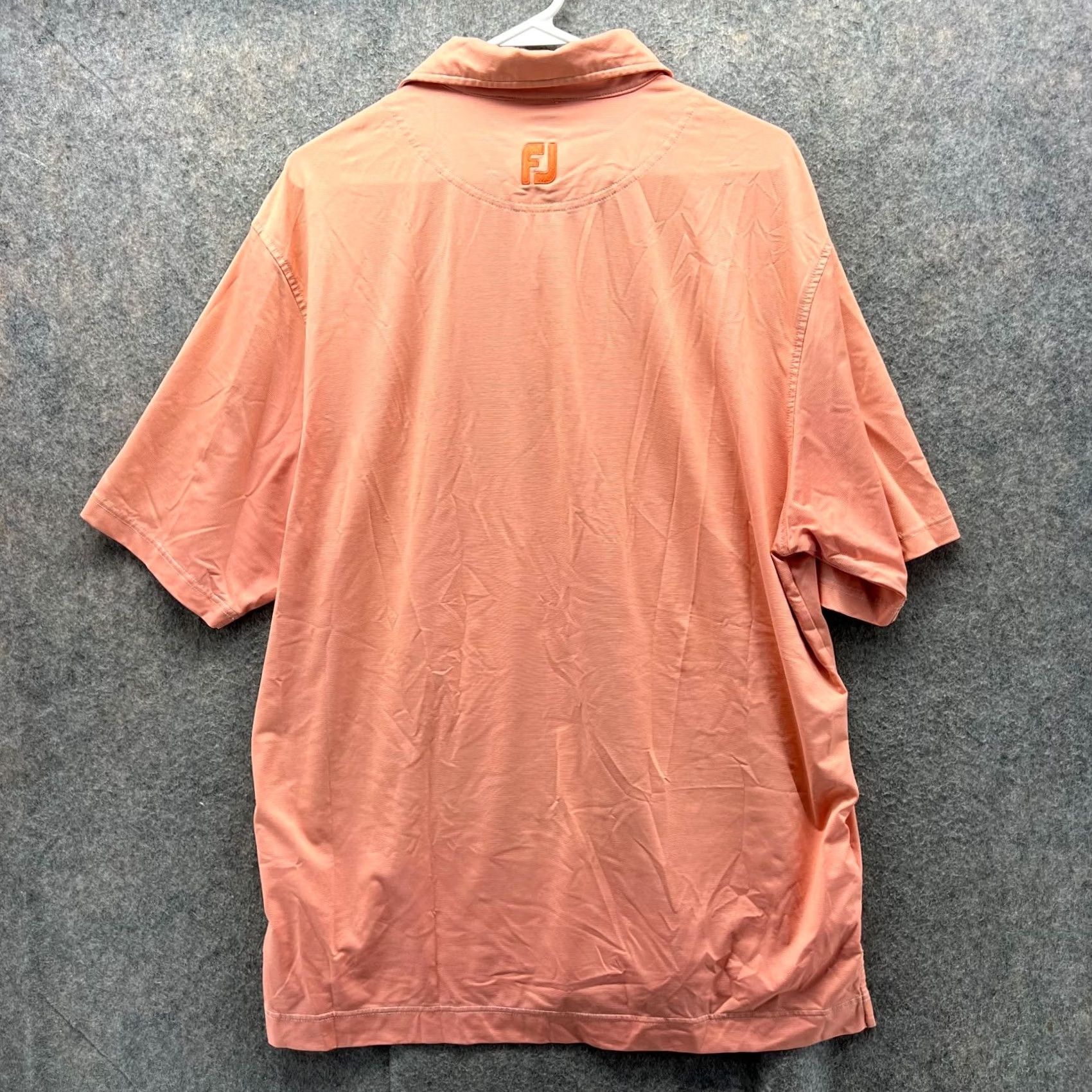 Footjoy FootJoy Polo Shirt Mens L Pastel Orange Striped Golf Preppy Knit Shirt Size US L / EU 52-54 / 3 - 3 Thumbnail