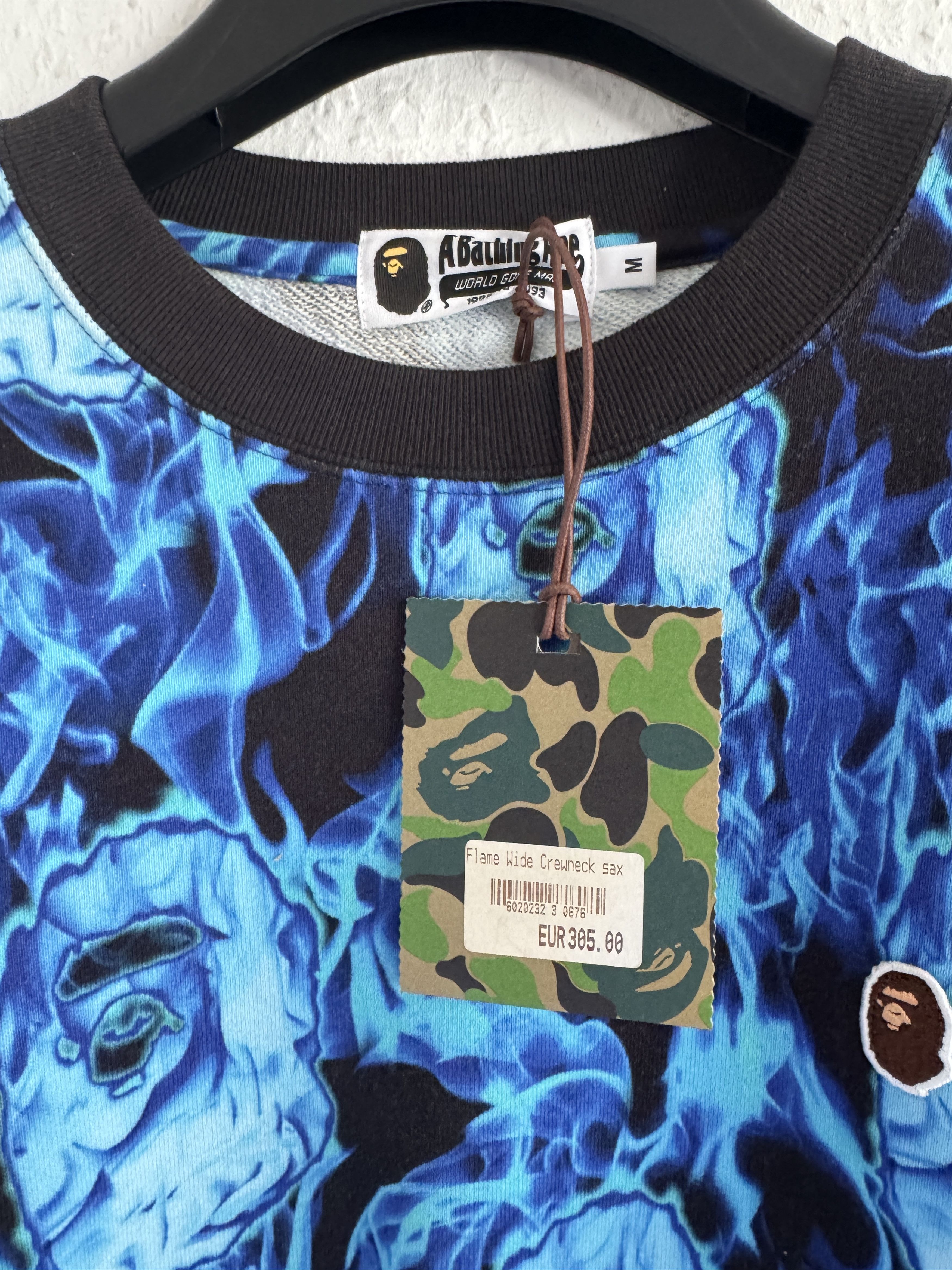 Bape Flame Allover Print Crewneck Size US M / EU 48-50 / 2 - 7 Thumbnail