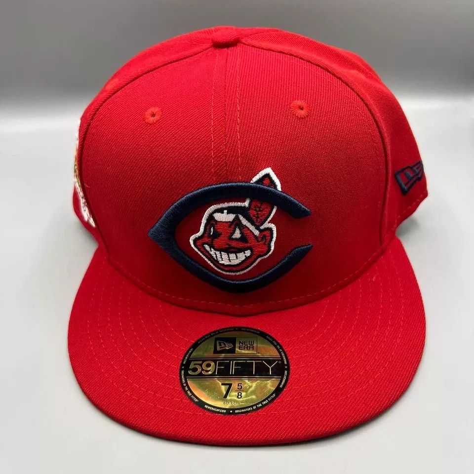 New Era Cleveland Indians Guardians Hat Men 7 5/8 Red Fitted New Size ONE SIZE - 2 Thumbnail