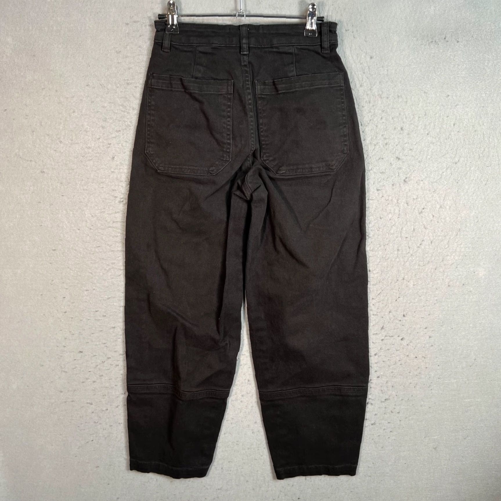 Everlane Everlane Womens 0 Black Organic Cotton Blend Cropped Wide-Leg Pants Size 25" / US 0 / IT 36 - 2 Thumbnail