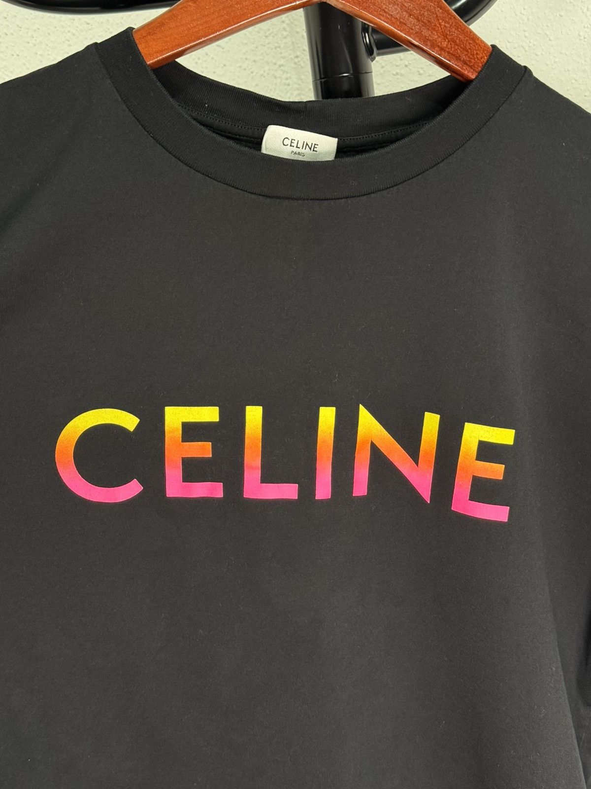 Celine Celine Gradient Logo T Shirt Size US M / EU 48-50 / 2 - 2 Thumbnail