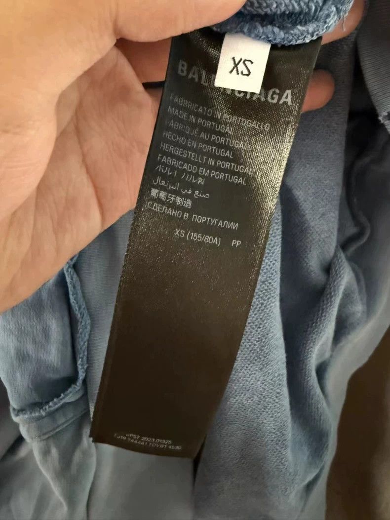 Balenciaga Balenciaga Haze Blue Tape Hoodie Size US XS / EU 42 / 0 - 4 Thumbnail