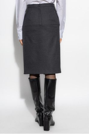 Fendi o1s1wg110226 Midi Skirt in Dark Gray Size 27" / US 4 / IT 40 - 3 Thumbnail
