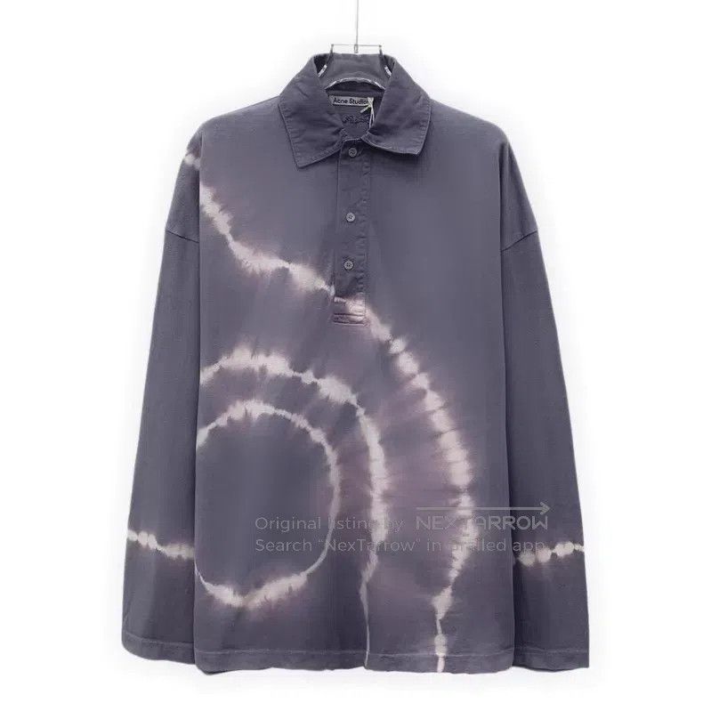 Acne Studios Acne Studios Purple shaped tie-dye printed cotton collar l Size XXS / US 00 / IT 34 - 1 Thumbnail