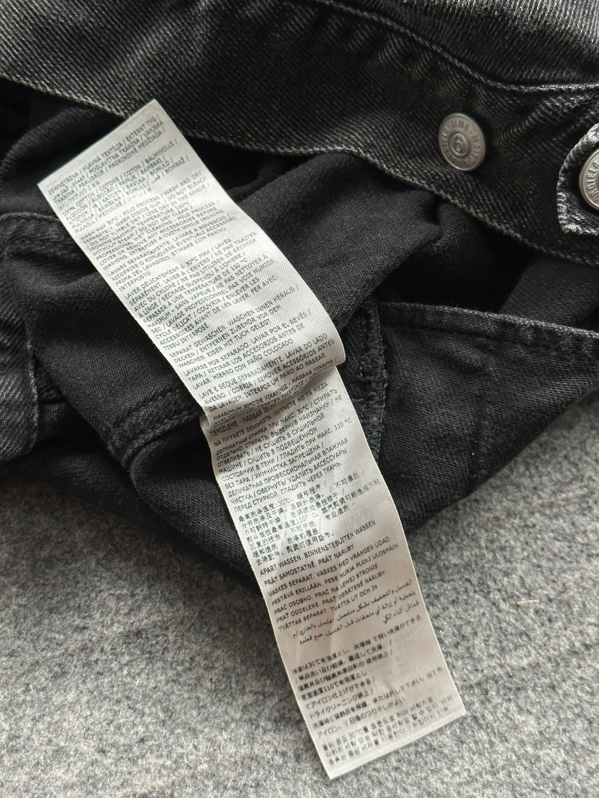 Maison Margiela Maison Margiela - MM6 Collarless Denim Jacket - Washed Black Size US M / EU 48-50 / 2 - 13 Thumbnail