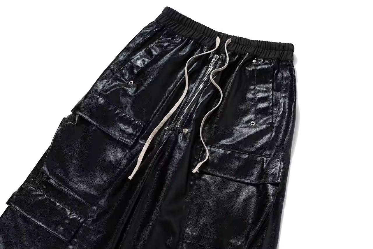 Japanese Brand × Vintage mauroicardi black shiny leather pants Size US 34 / EU 50 - 8 Thumbnail